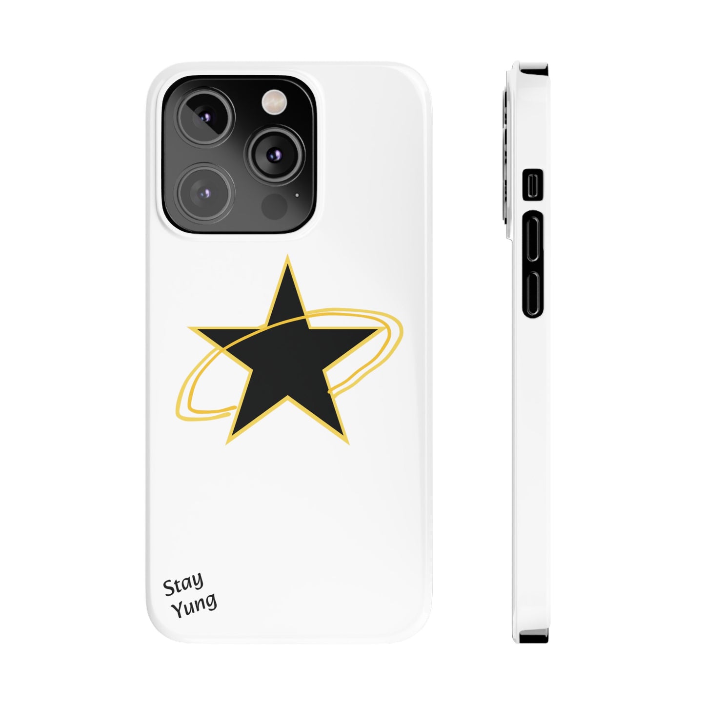 Slim Phone Cases (Yellow Outline)