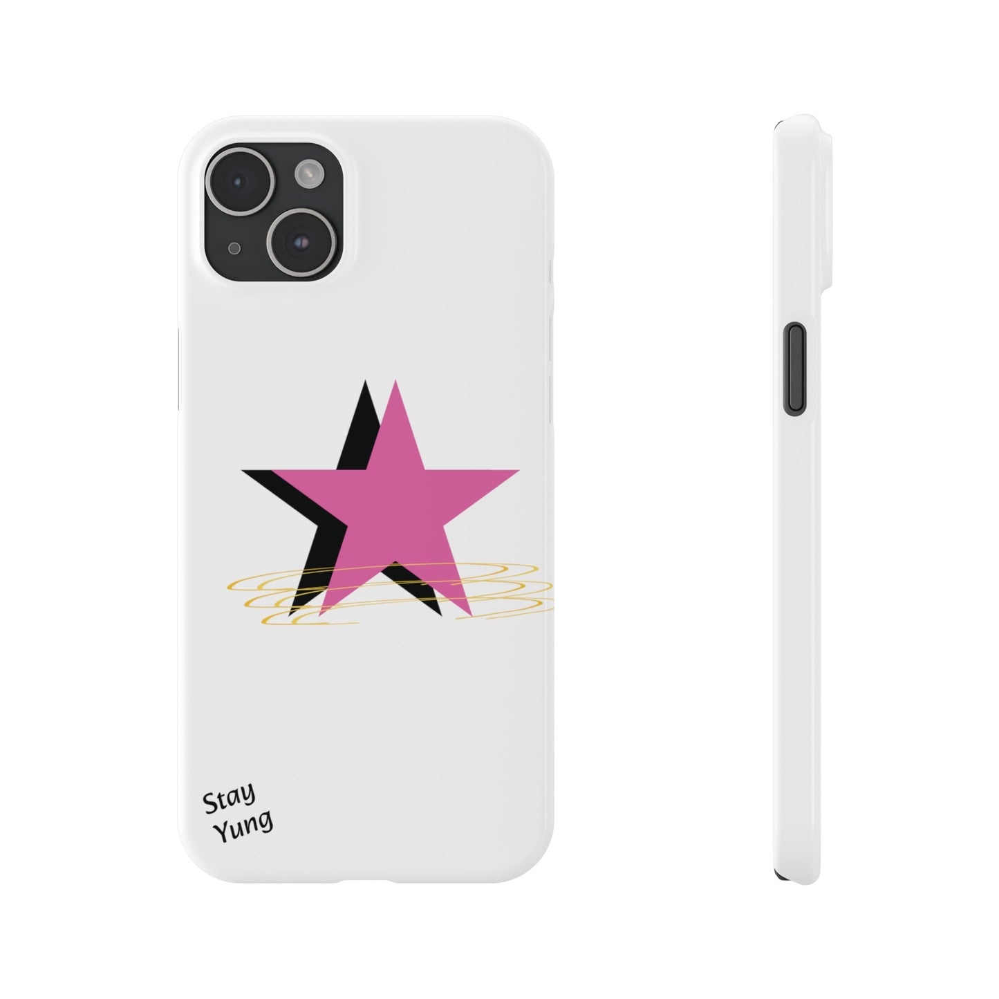 Slim Phone Cases (White Design w/shadow)