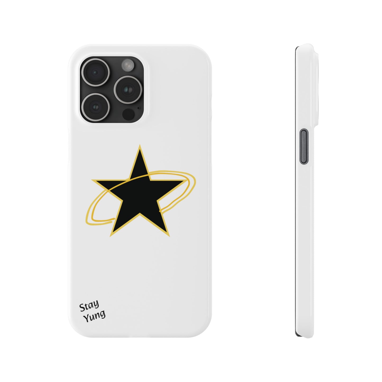 Slim Phone Cases (Yellow Outline)