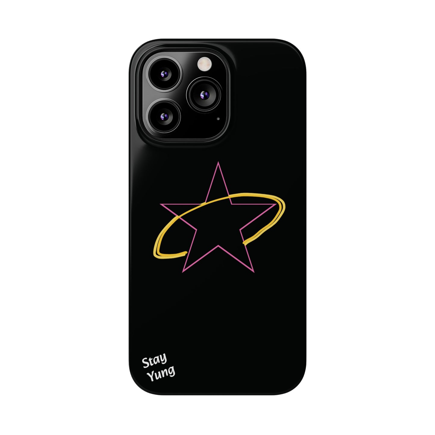 Slim Phone Cases (Pink Outline)