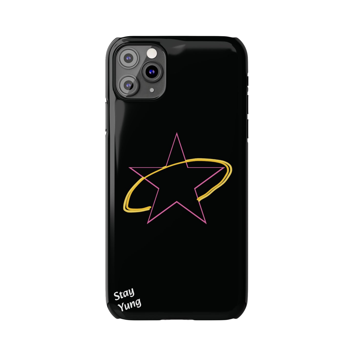 Slim Phone Cases (Pink Outline)