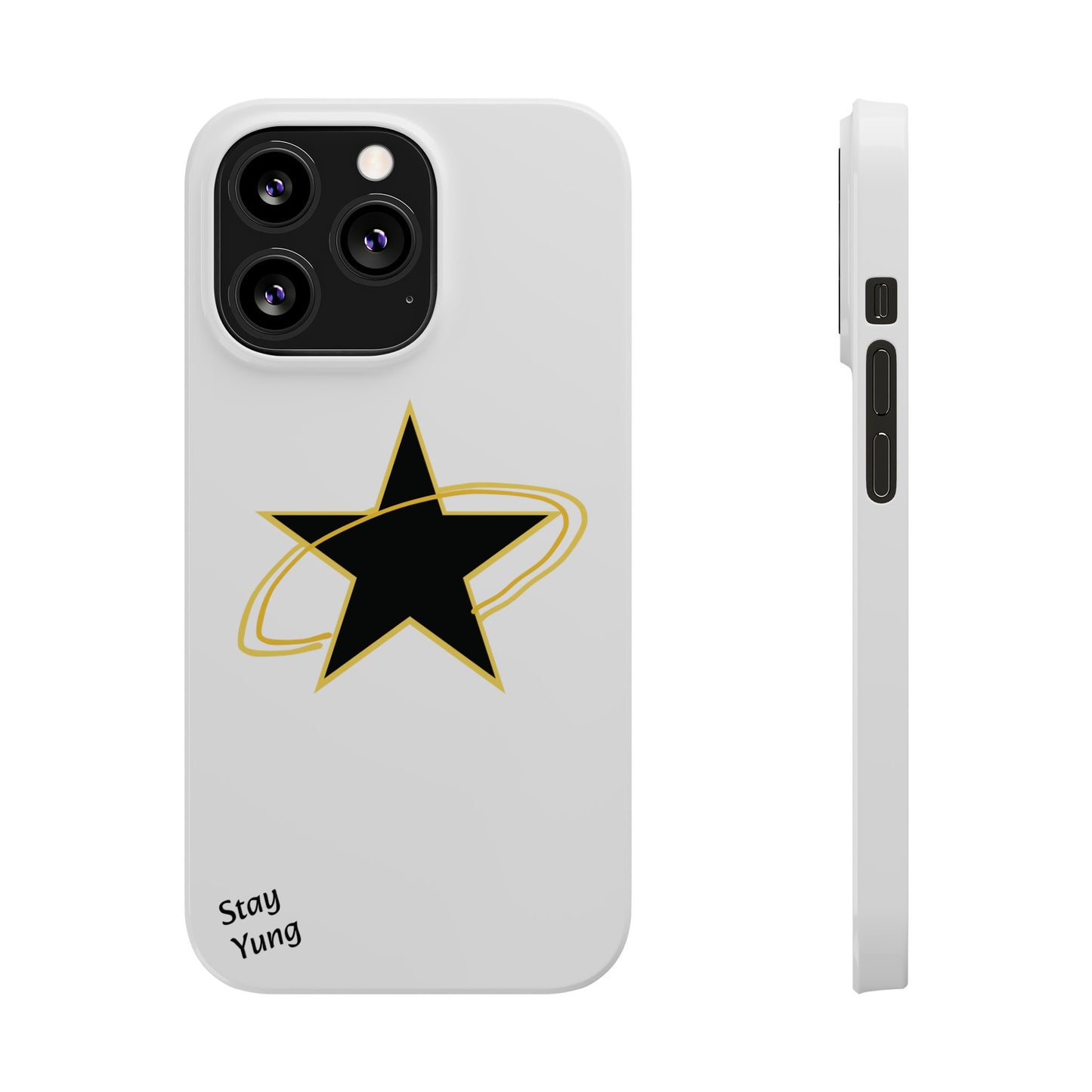 Slim Phone Cases (Yellow Outline)