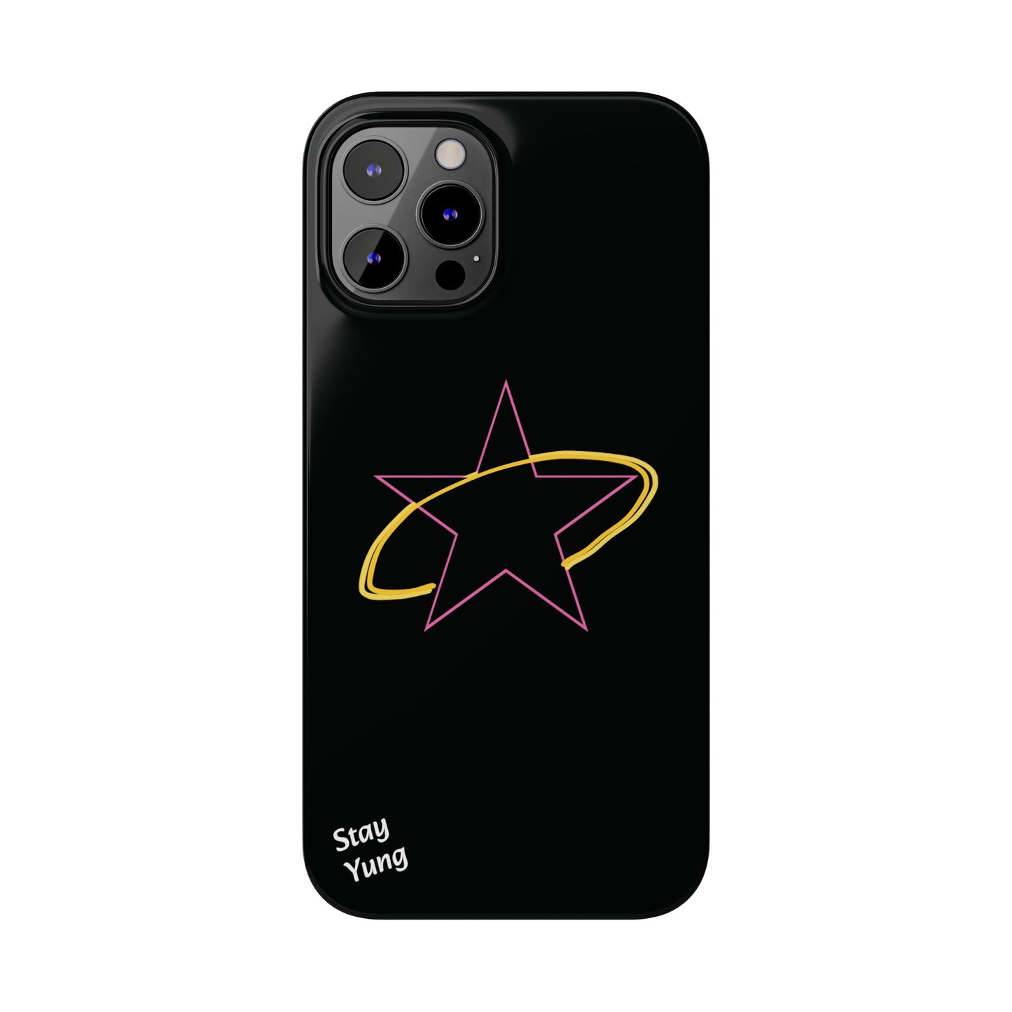 Slim Phone Cases (Pink Outline)