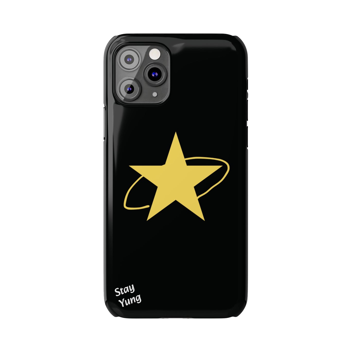 Slim Phone Cases (Black Design w/yellow star)