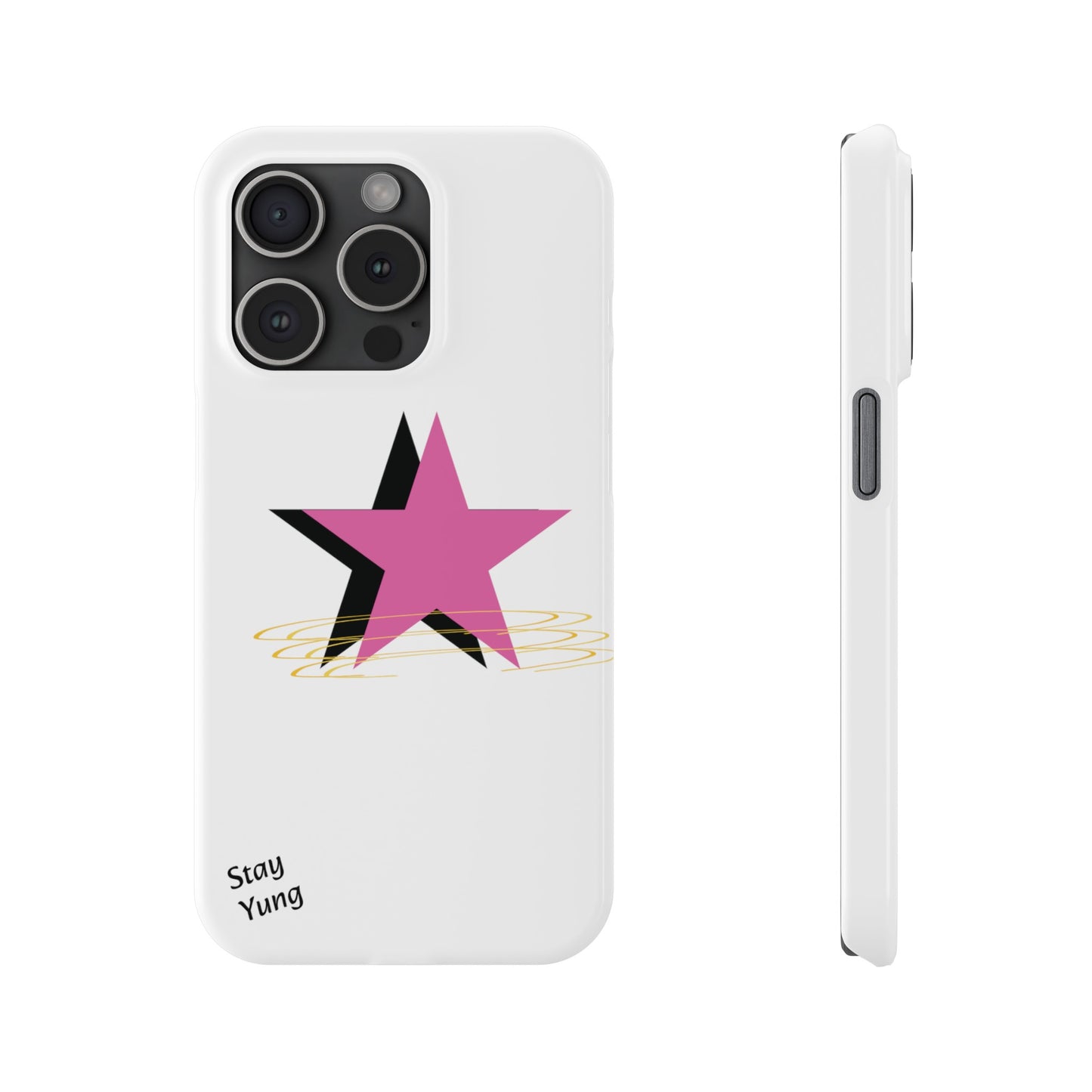 Slim Phone Cases (White Design w/shadow)