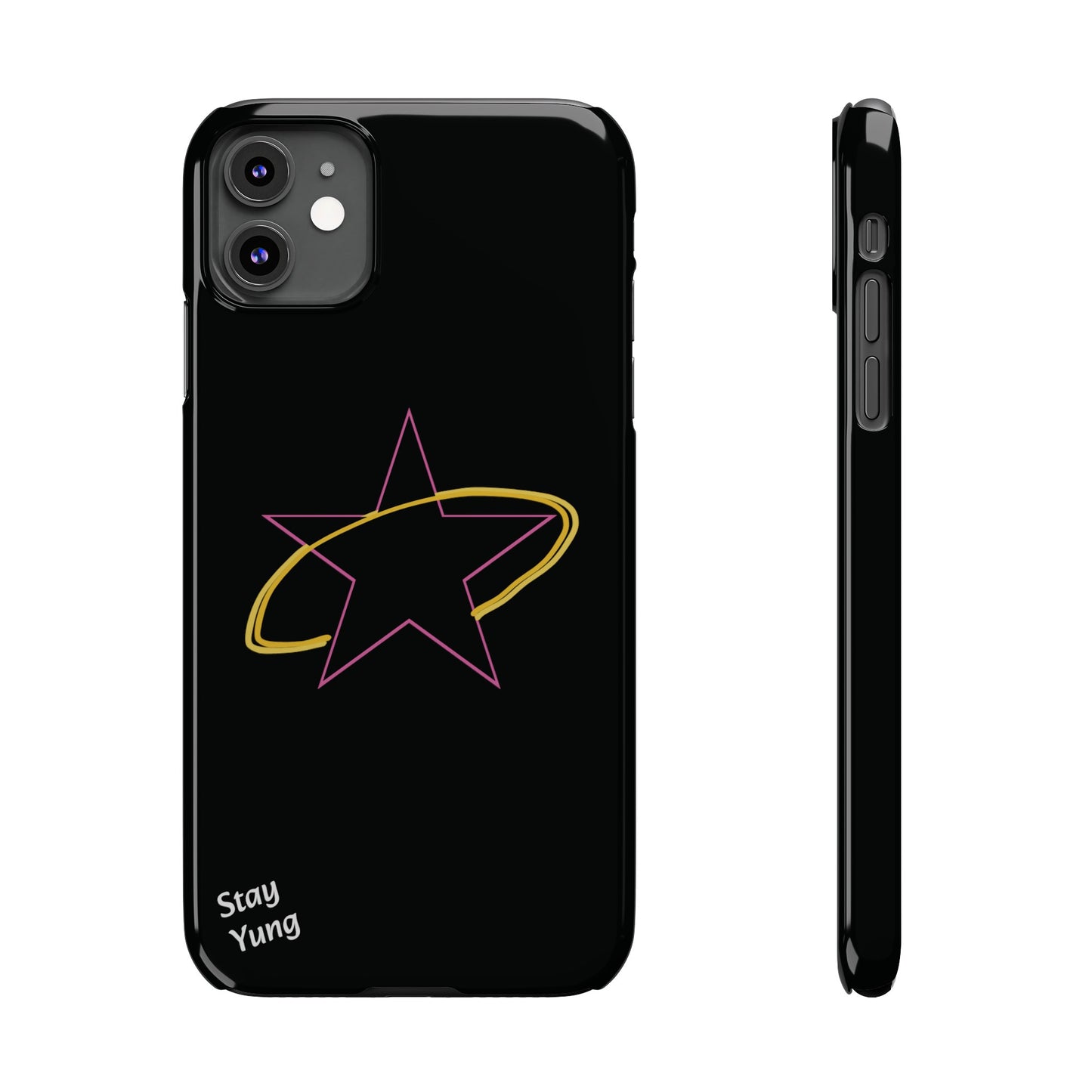 Slim Phone Cases (Pink Outline)