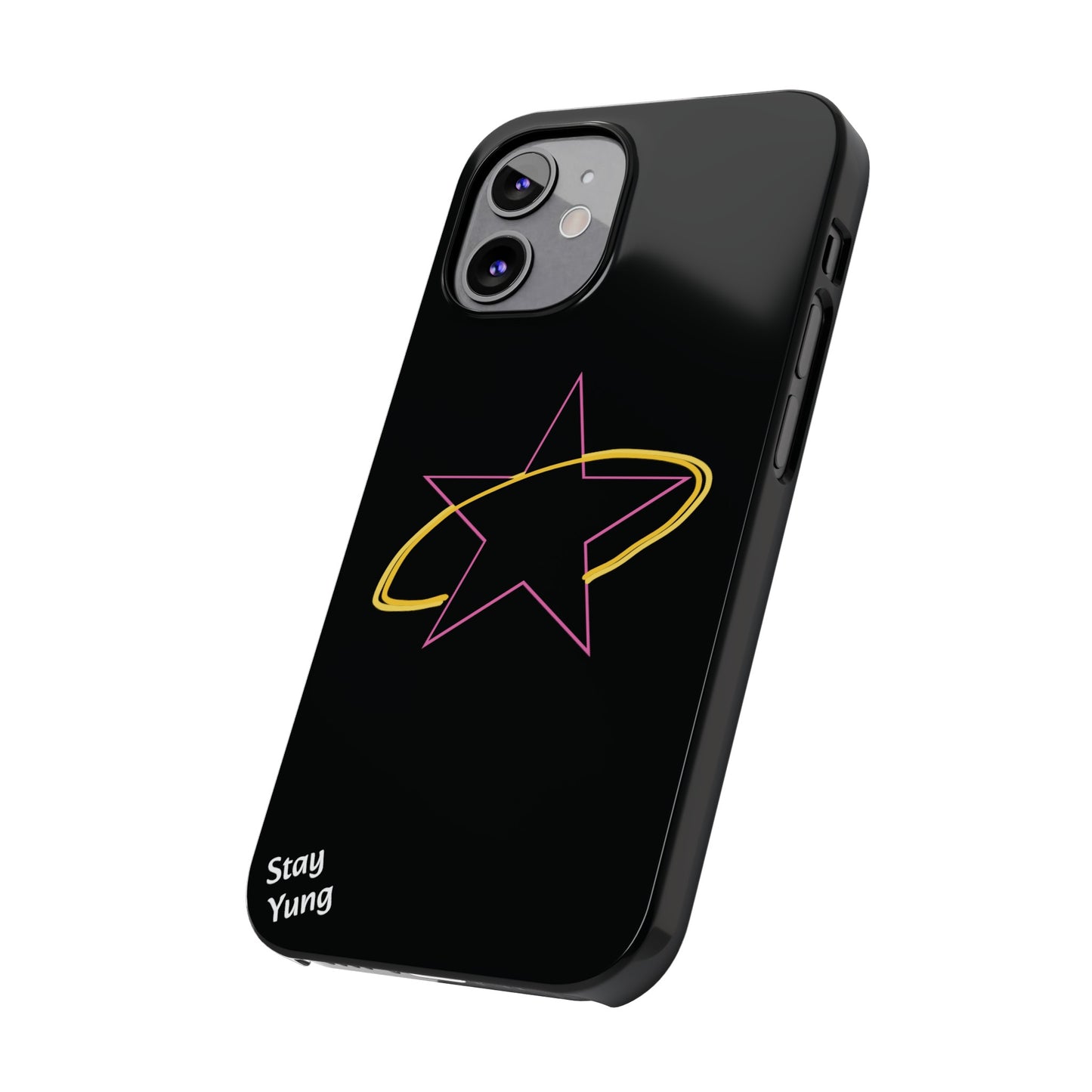 Slim Phone Cases (Pink Outline)