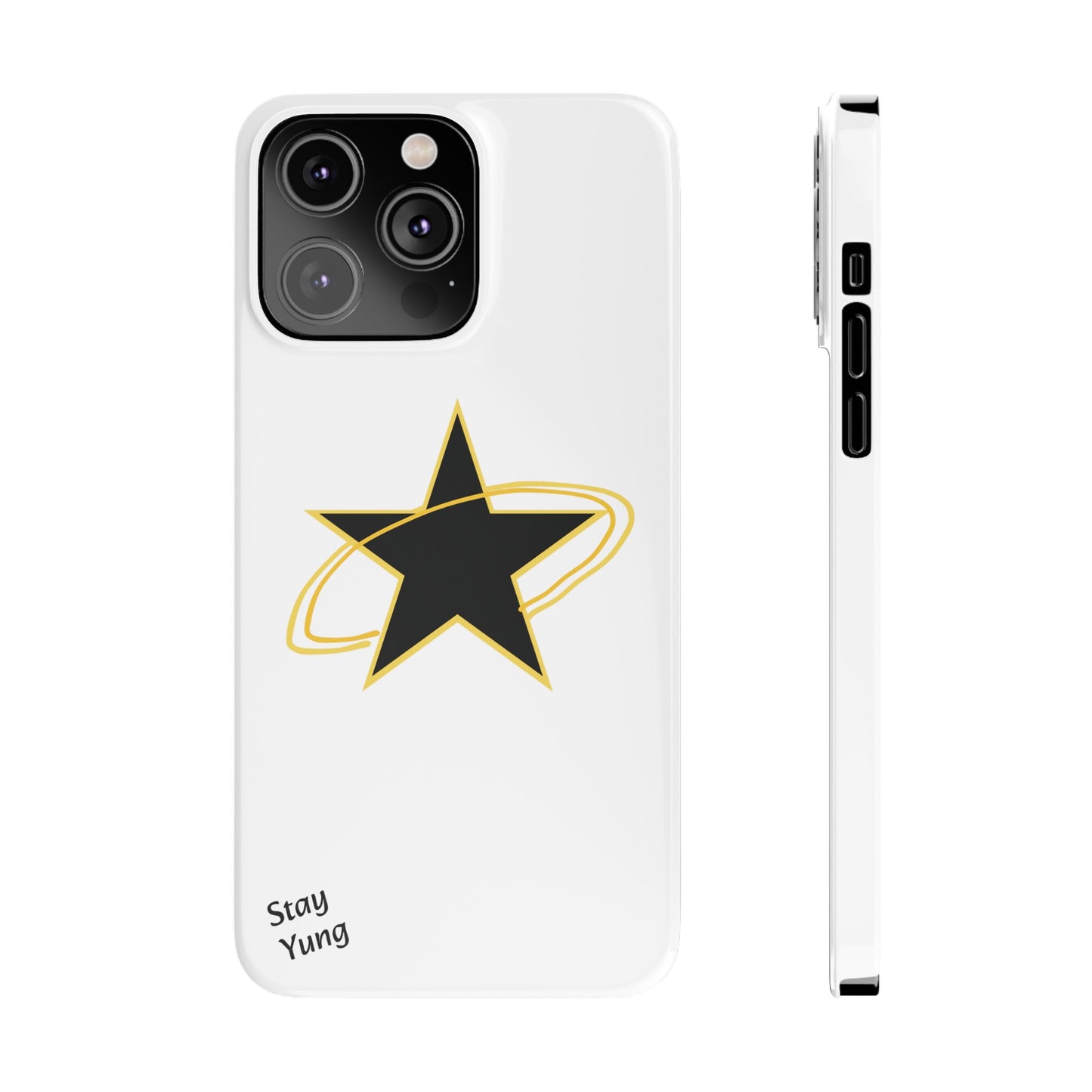 Slim Phone Cases (Yellow Outline)