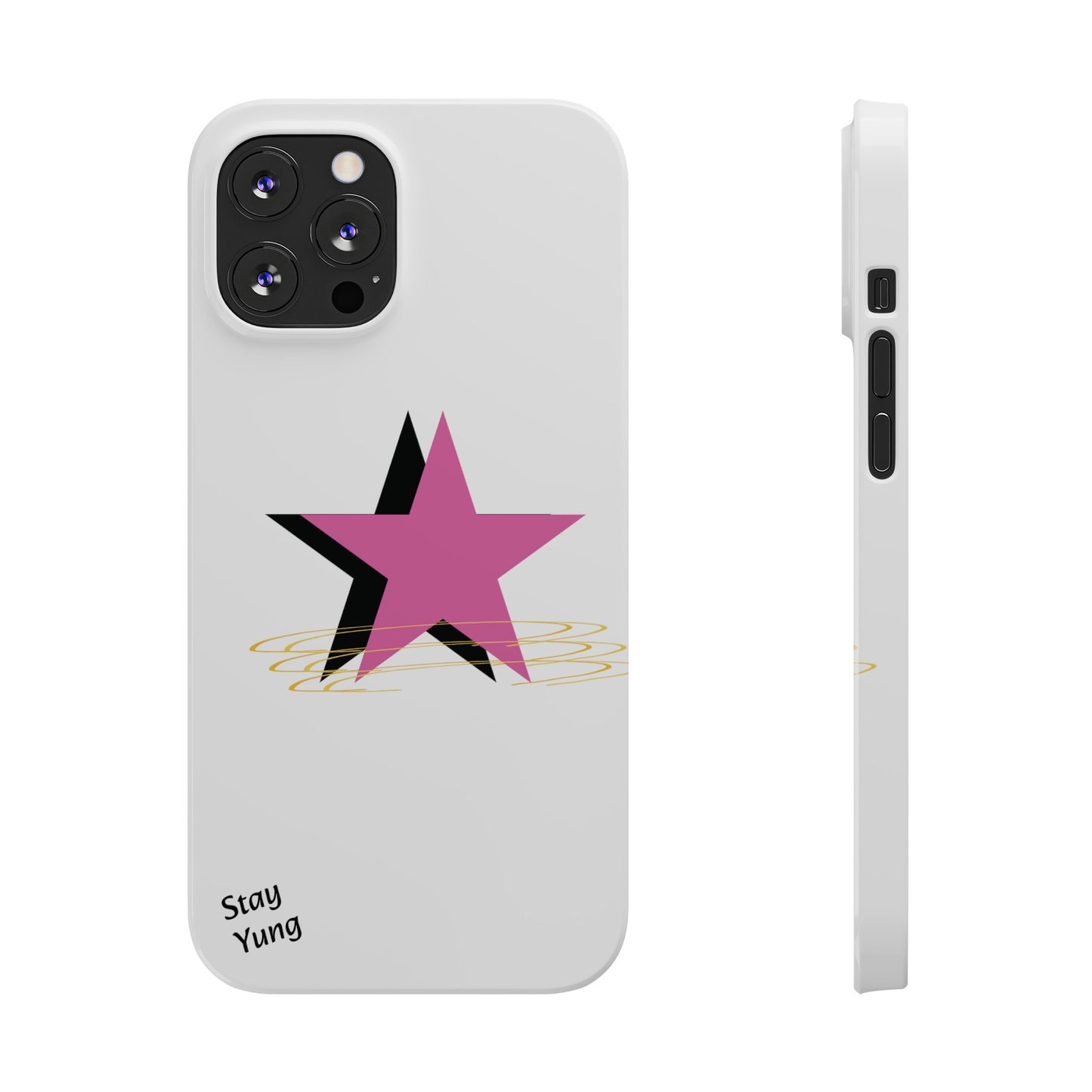 Slim Phone Cases (White Design w/shadow)