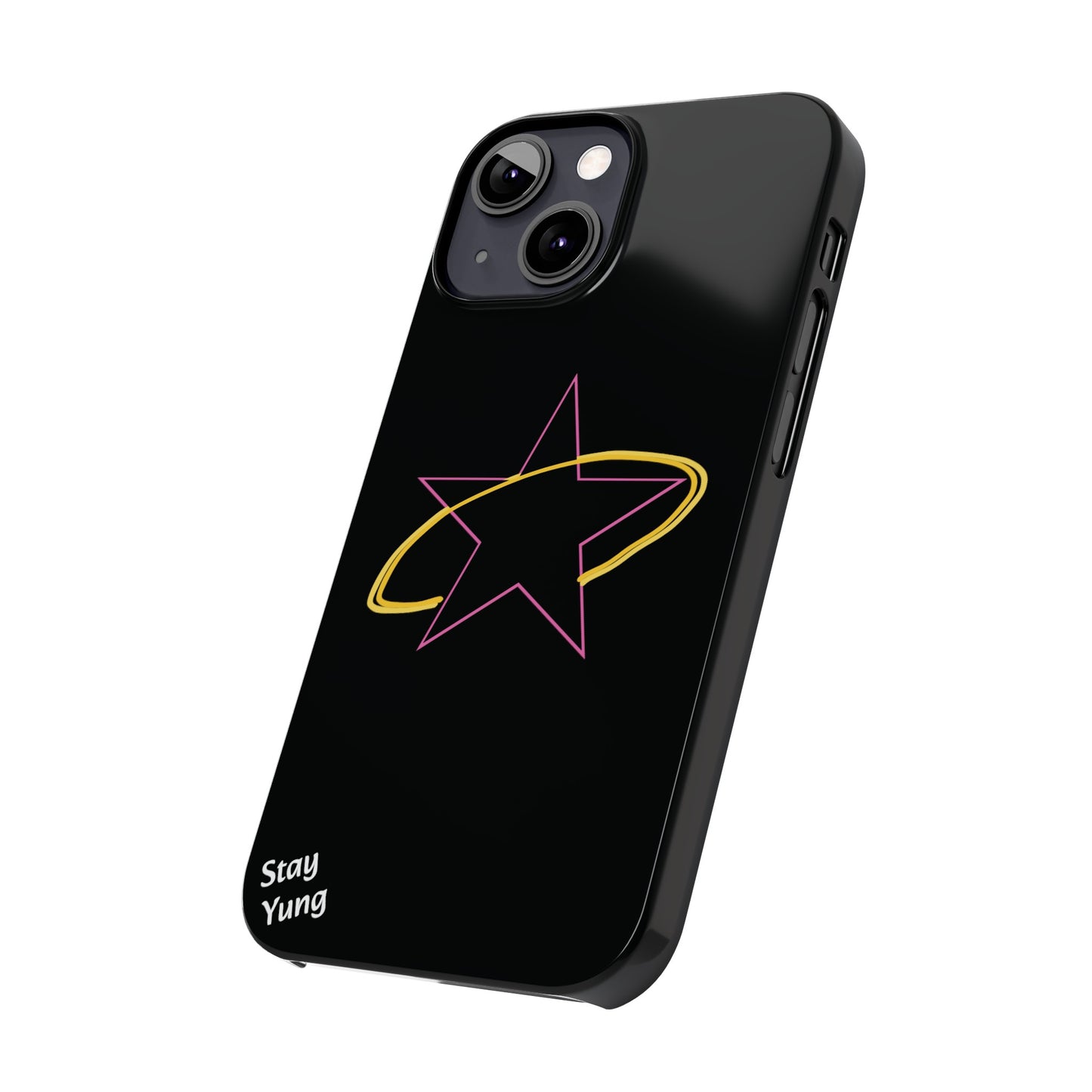 Slim Phone Cases (Pink Outline)