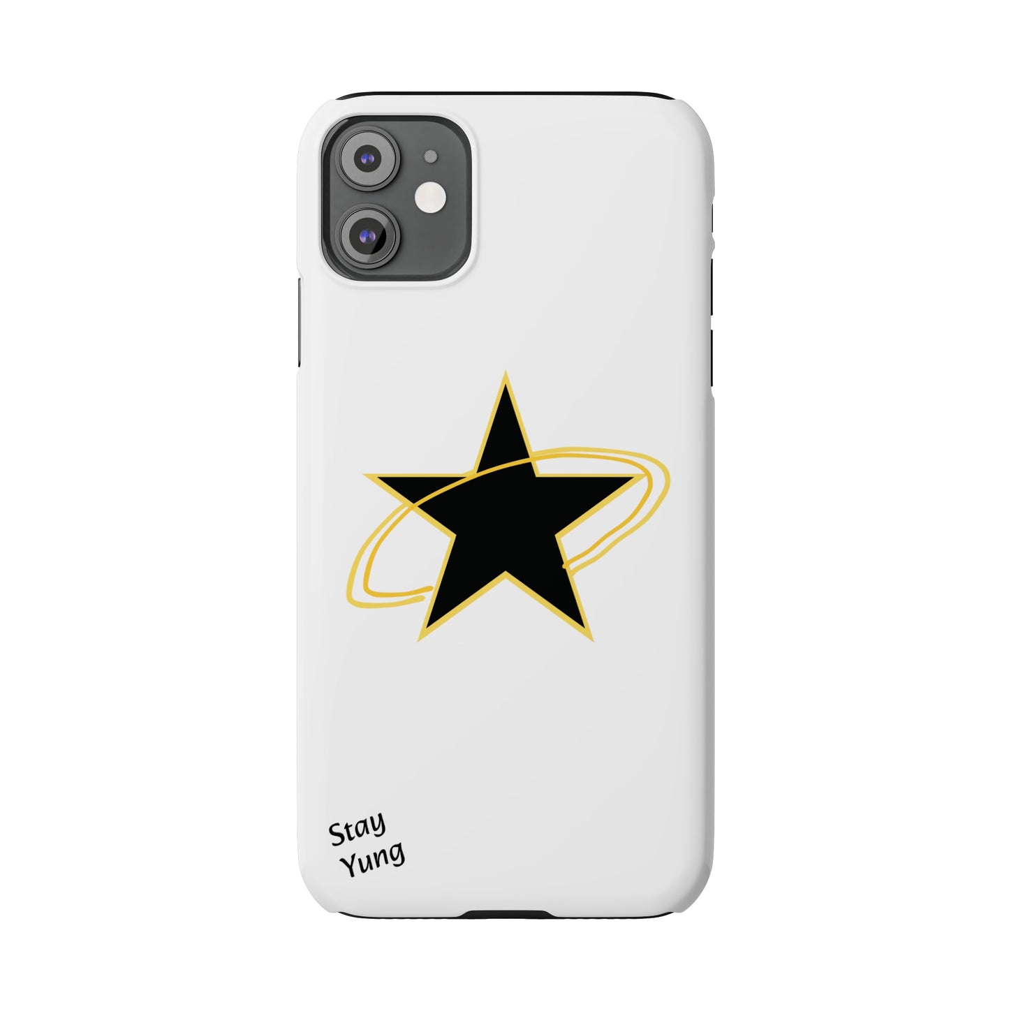 Slim Phone Cases (Yellow Outline)