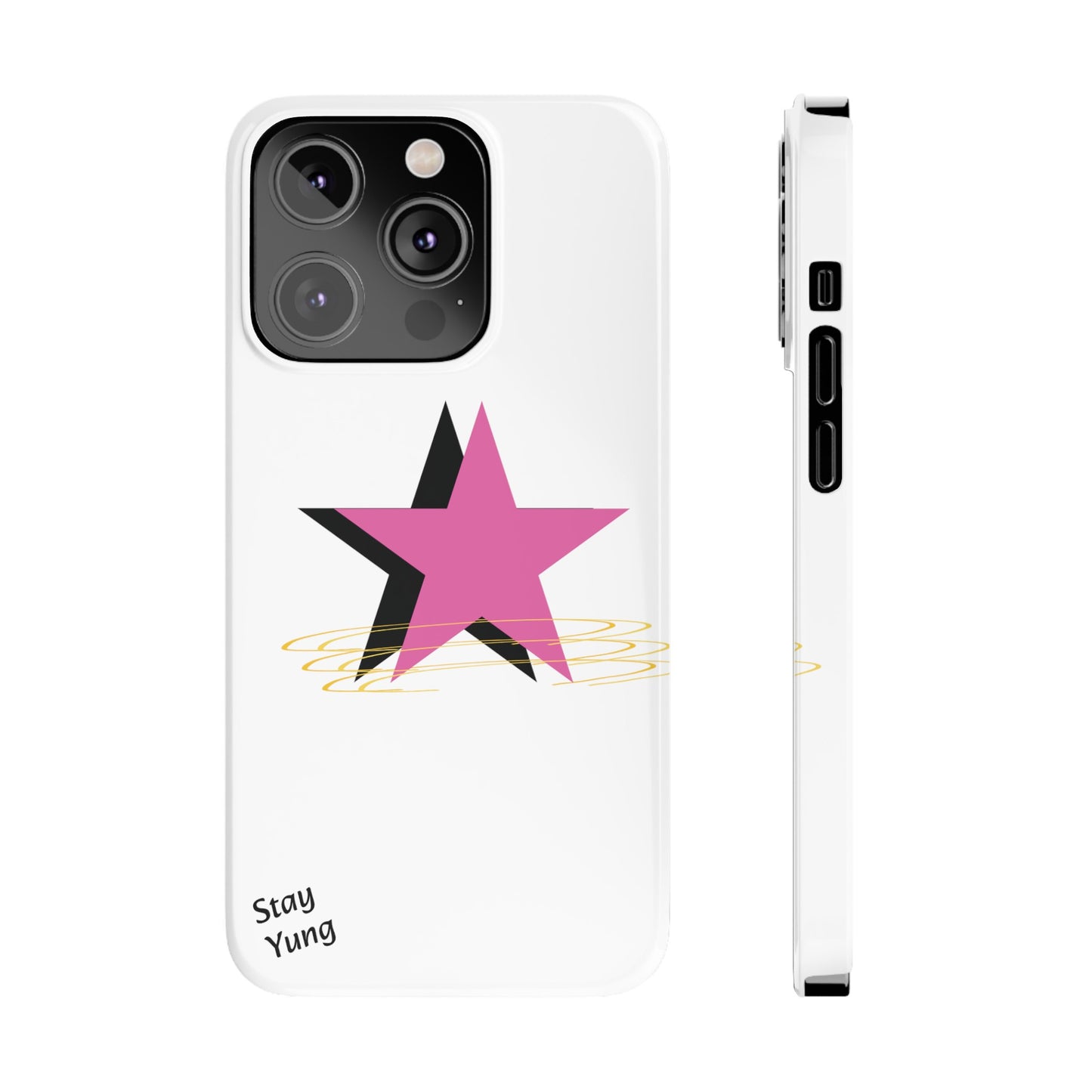 Slim Phone Cases (White Design w/shadow)