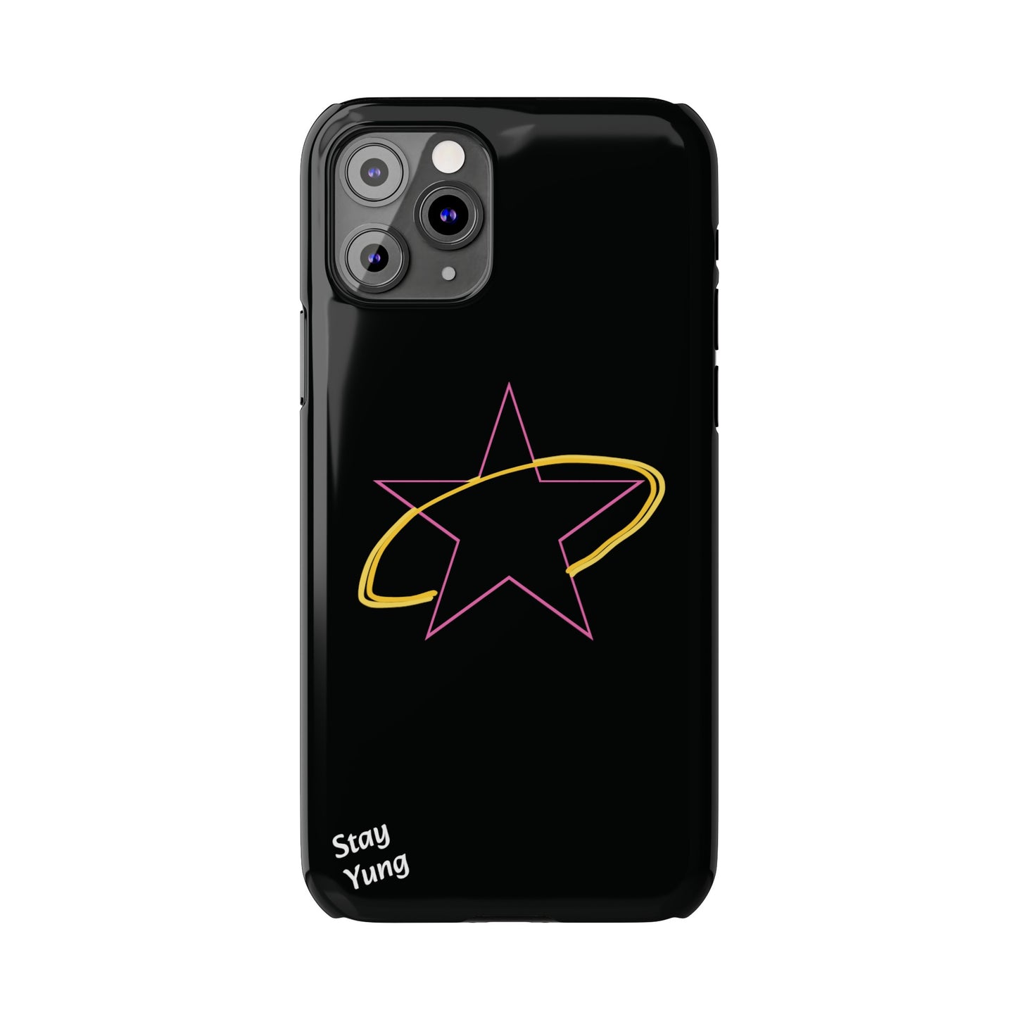 Slim Phone Cases (Pink Outline)