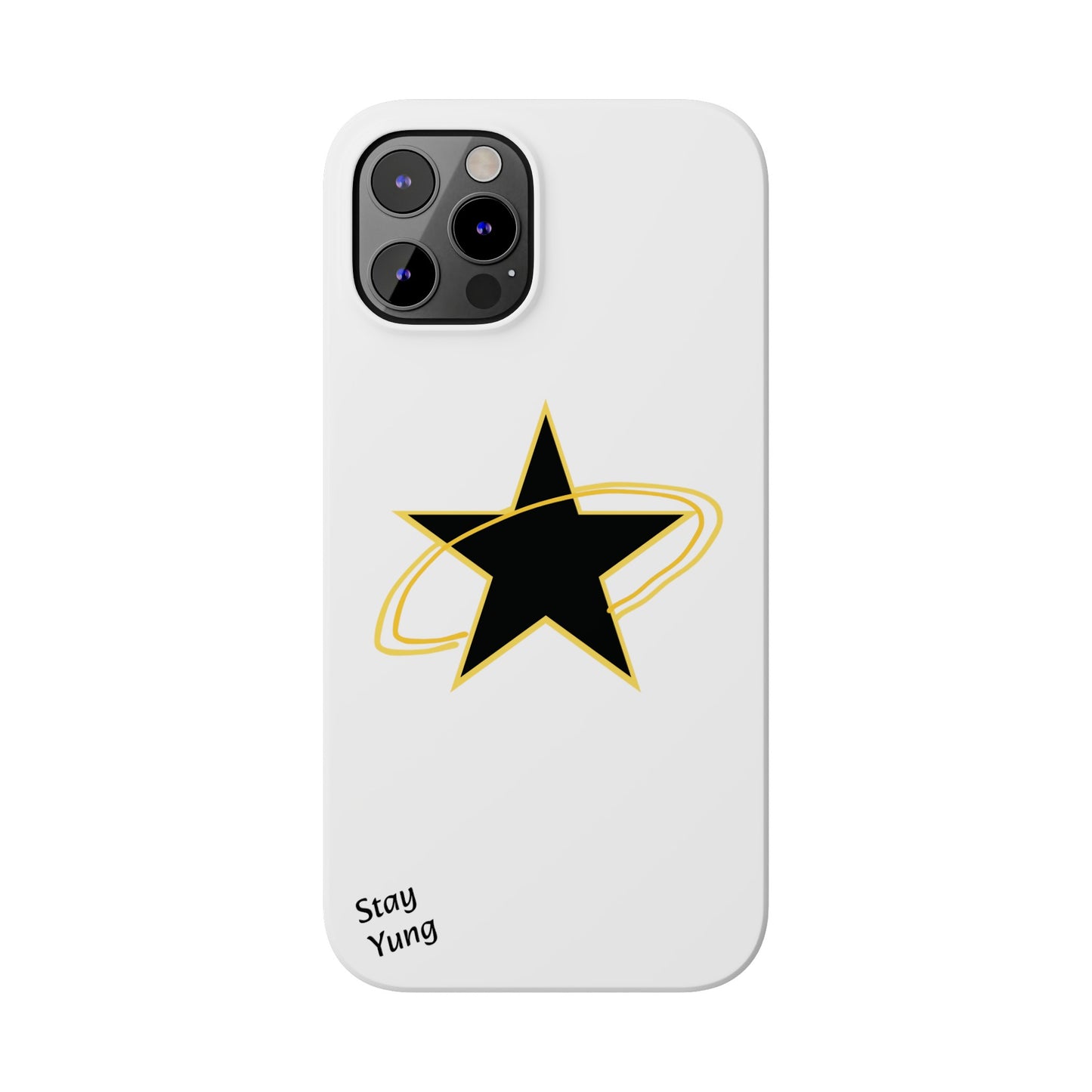 Slim Phone Cases (Yellow Outline)