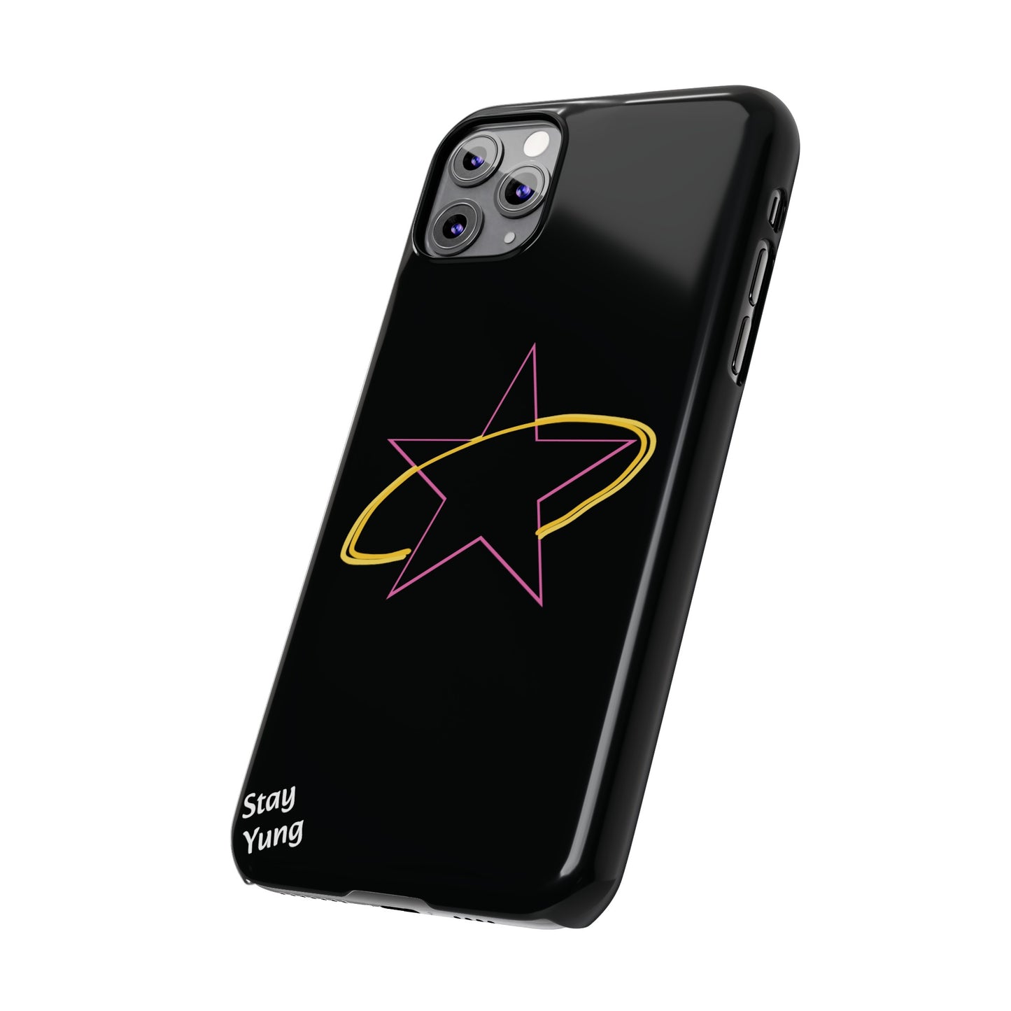 Slim Phone Cases (Pink Outline)