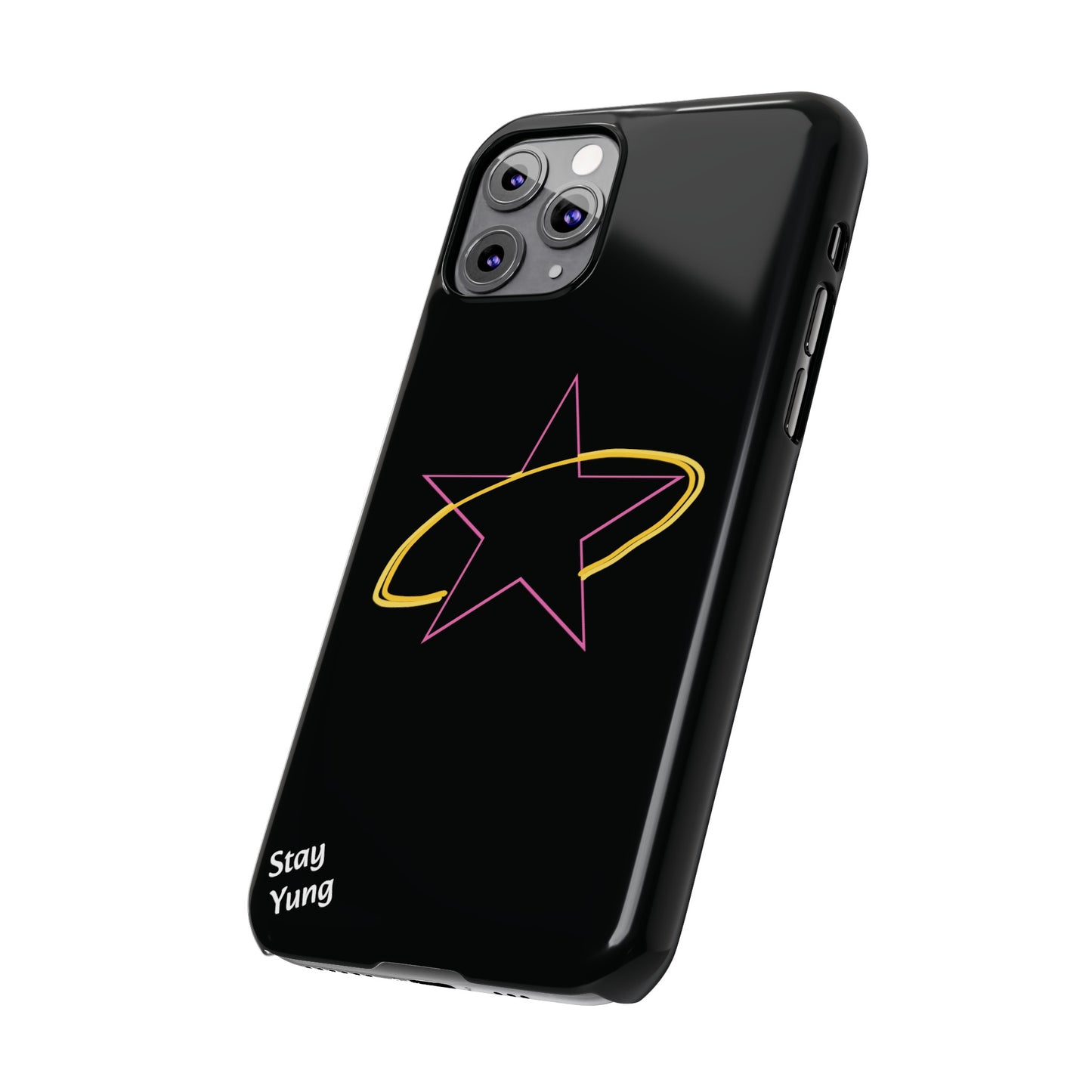 Slim Phone Cases (Pink Outline)