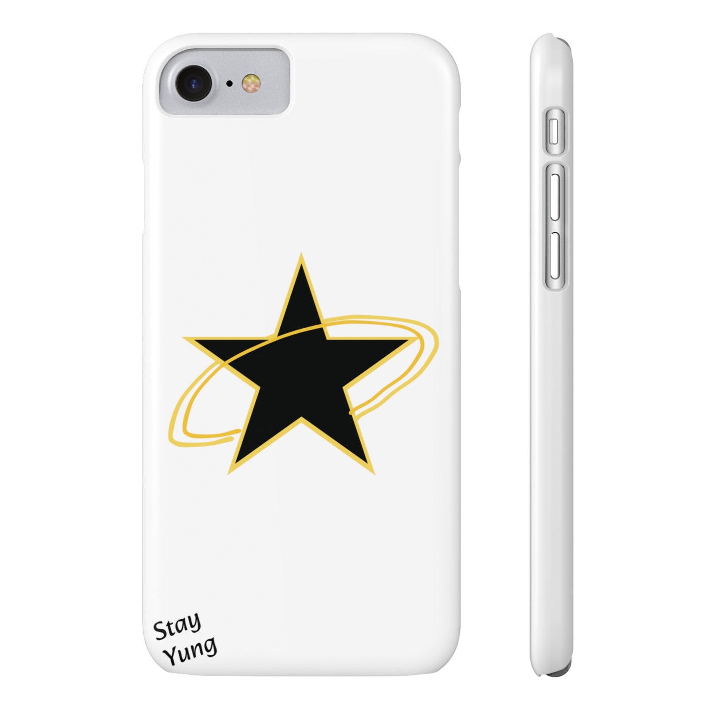 Slim Phone Cases (Yellow Outline)