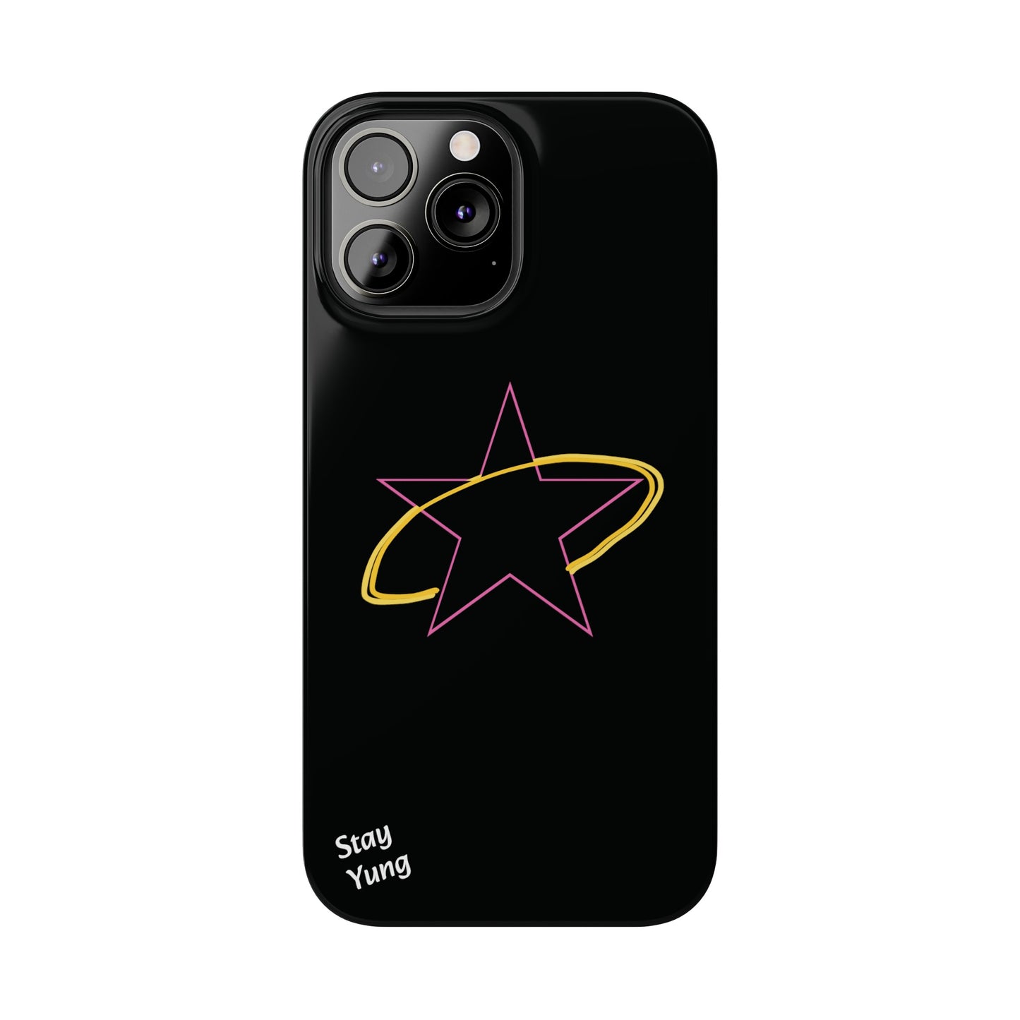 Slim Phone Cases (Pink Outline)