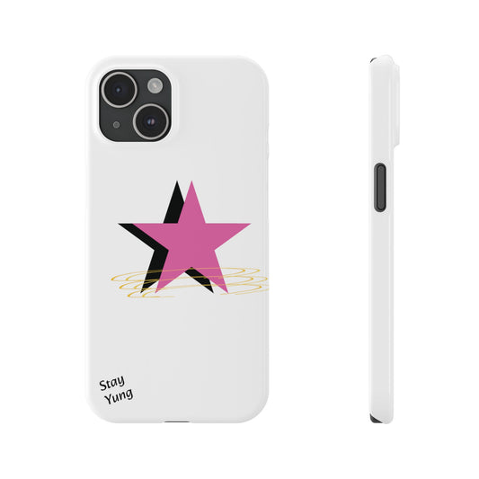 Slim Phone Cases (White Design w/shadow)