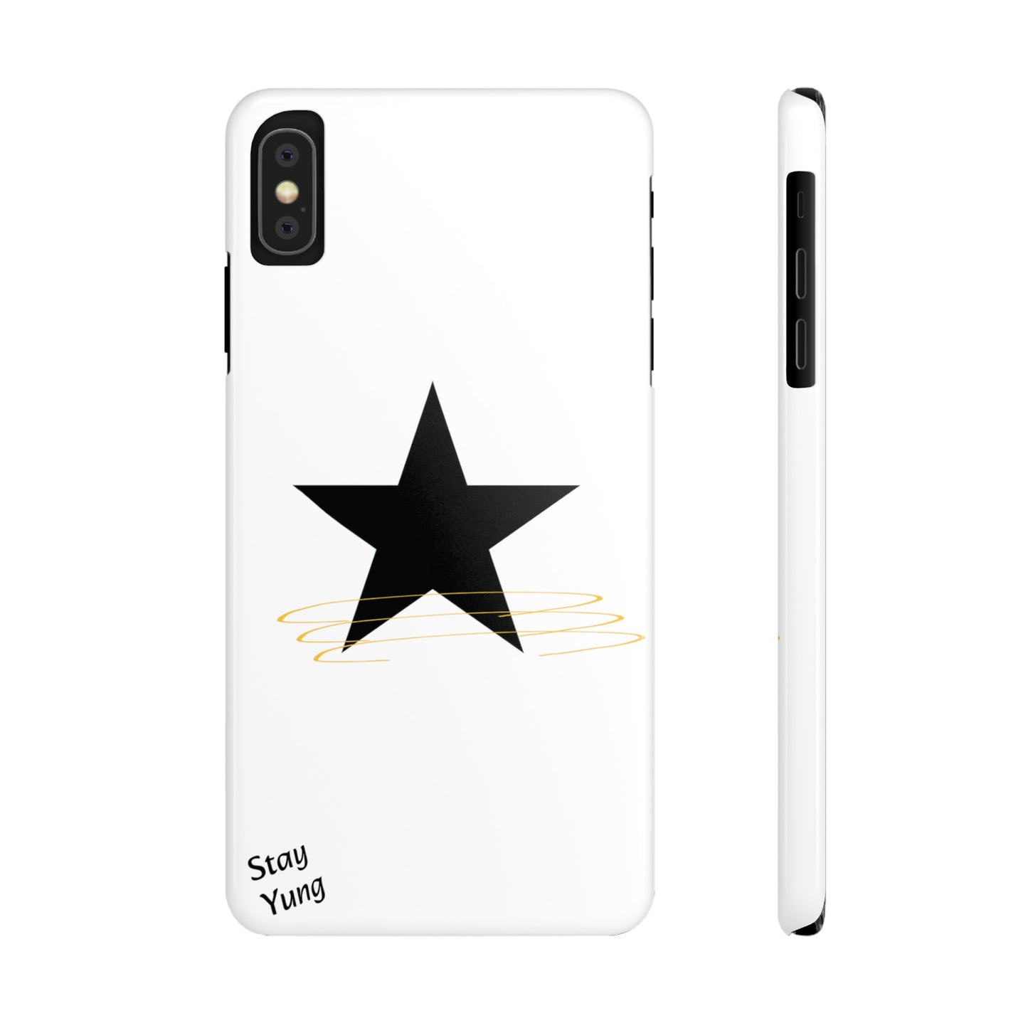 Slim Phone Cases (White Design w/spring)