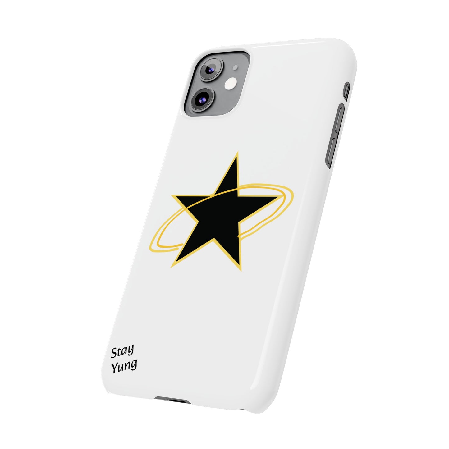 Slim Phone Cases (Yellow Outline)