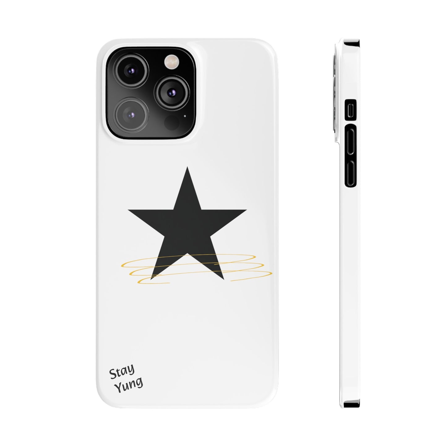 Slim Phone Cases (White Design w/spring)