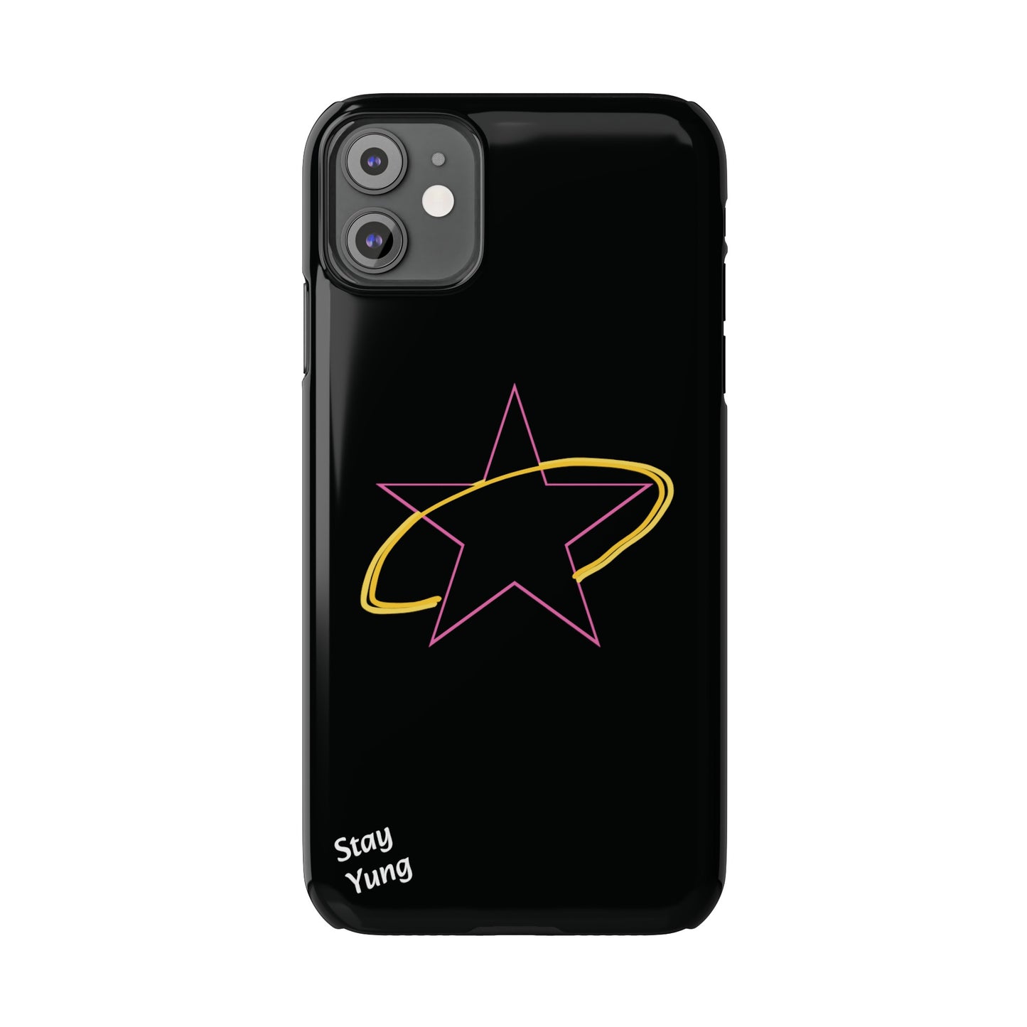 Slim Phone Cases (Pink Outline)