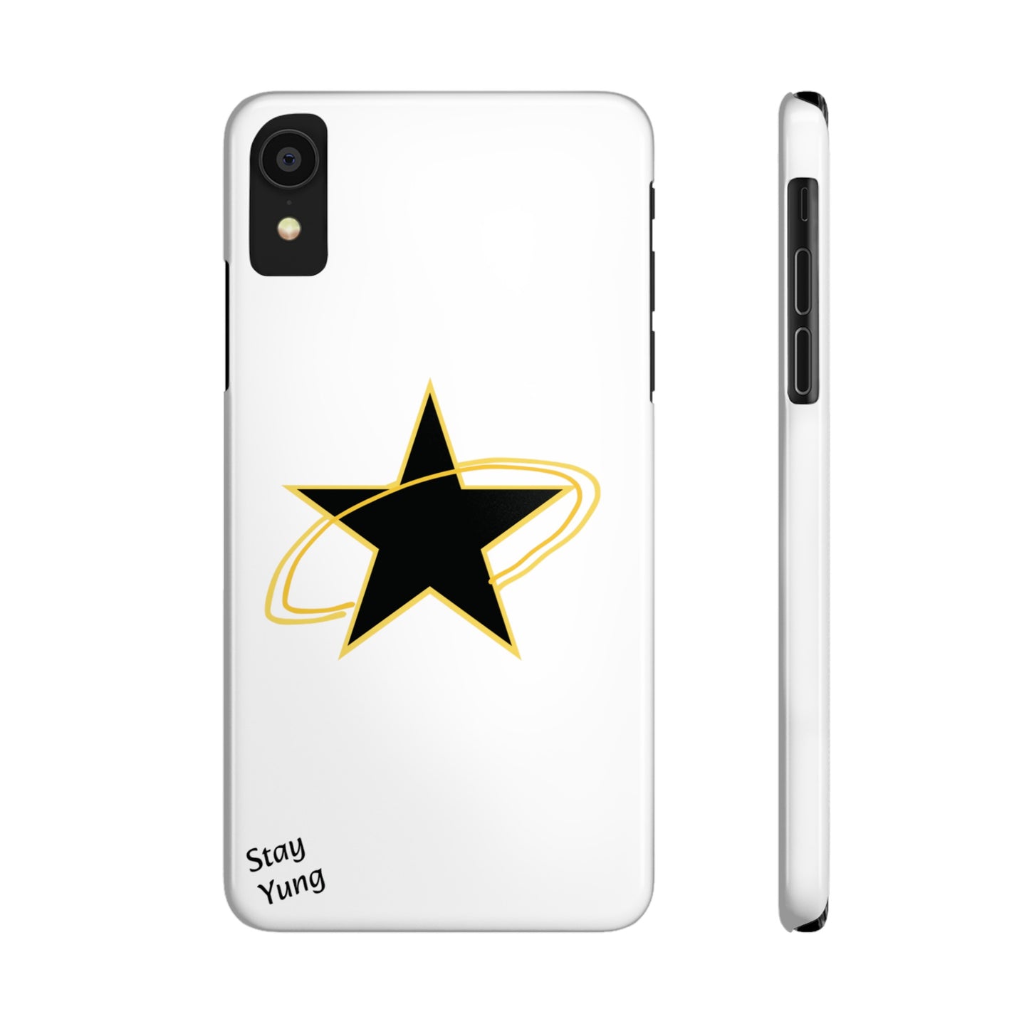 Slim Phone Cases (Yellow Outline)