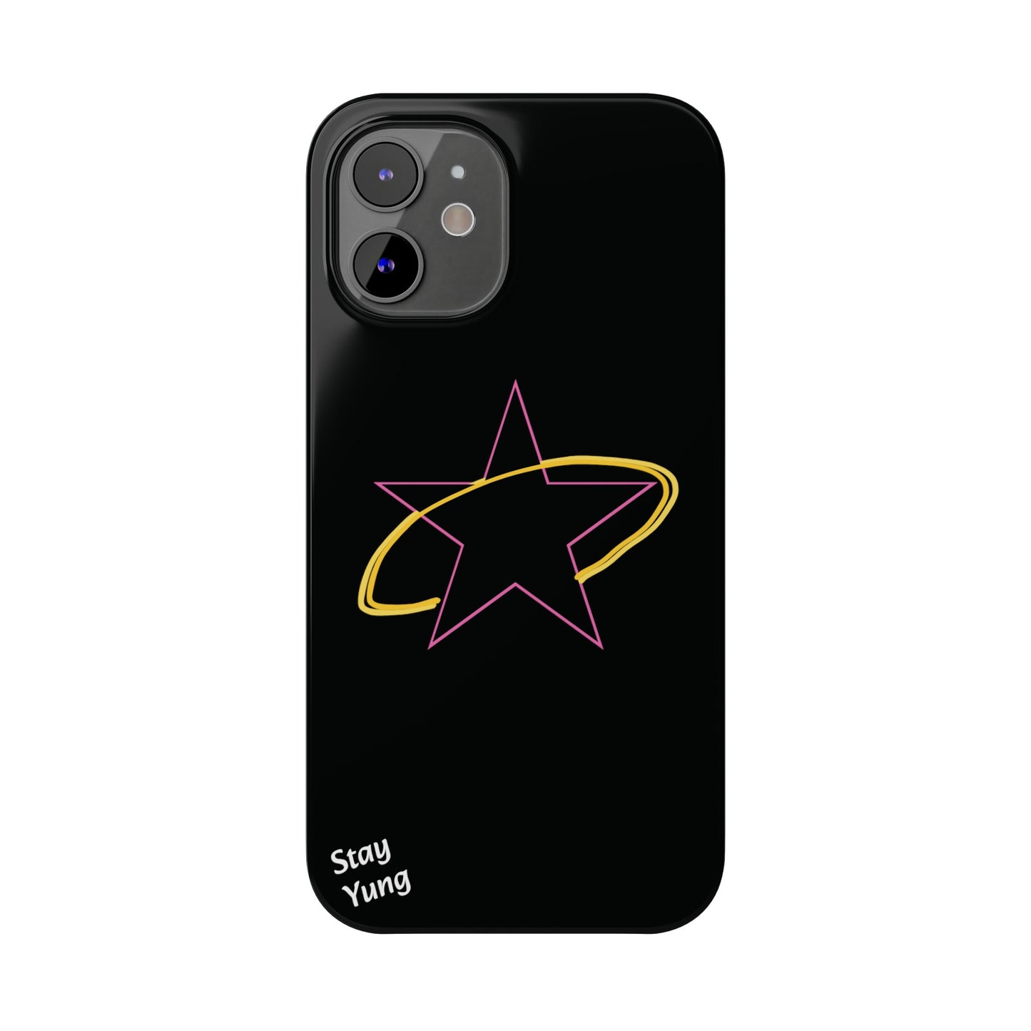 Slim Phone Cases (Pink Outline)