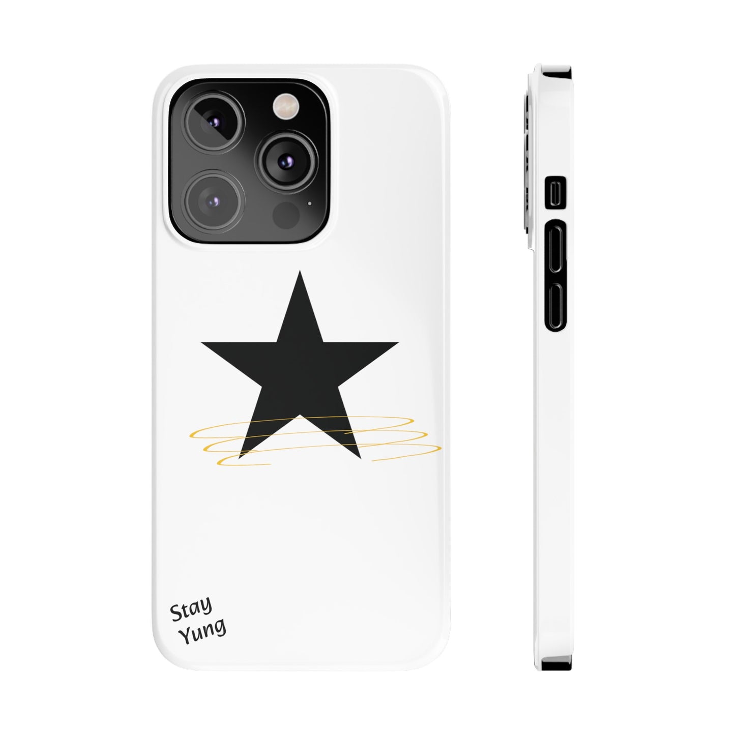 Slim Phone Cases (White Design w/spring)