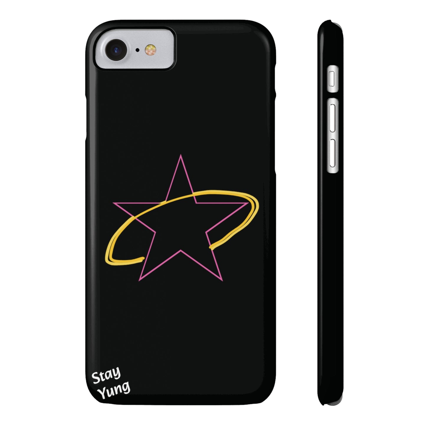 Slim Phone Cases (Pink Outline)