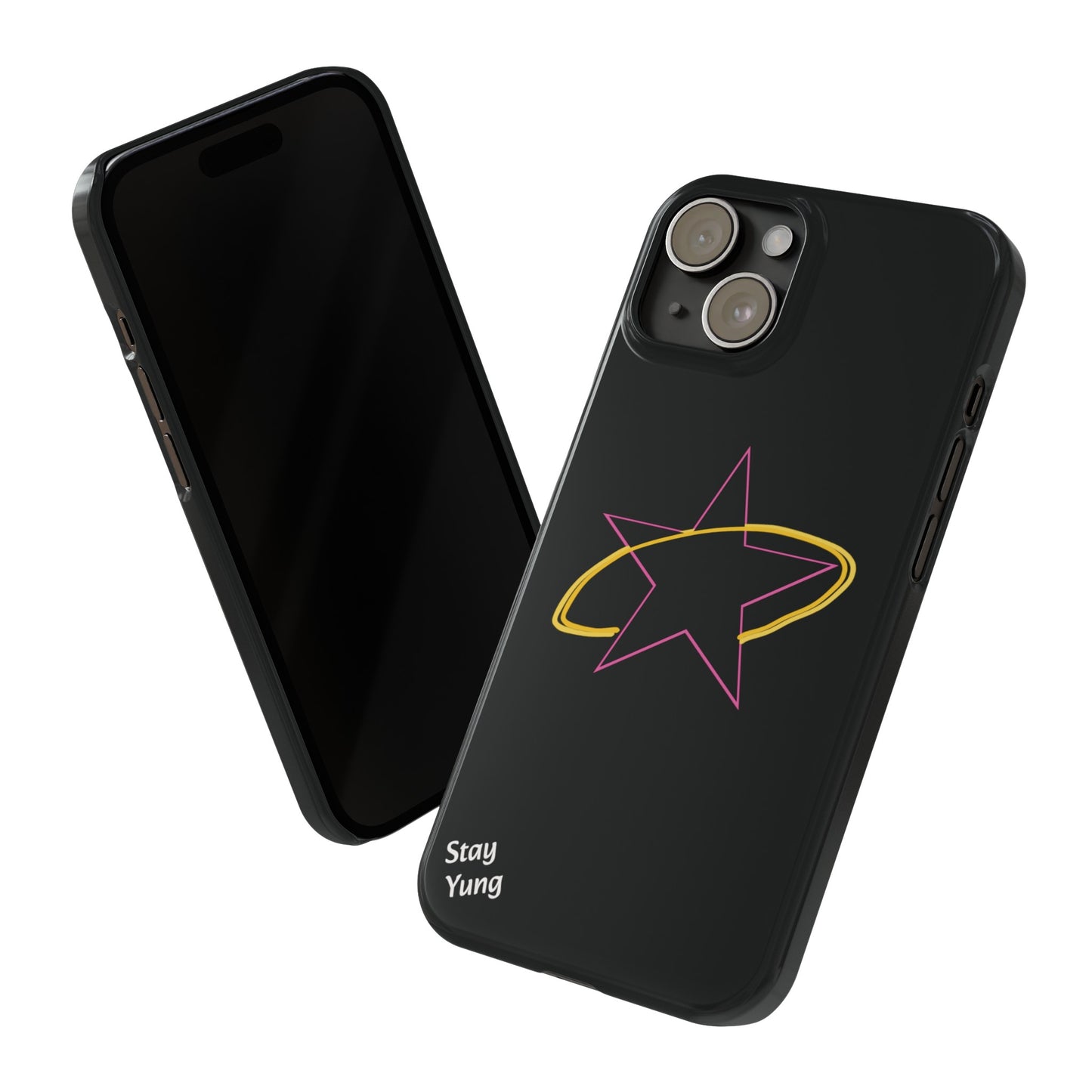 Slim Phone Cases (Pink Outline)