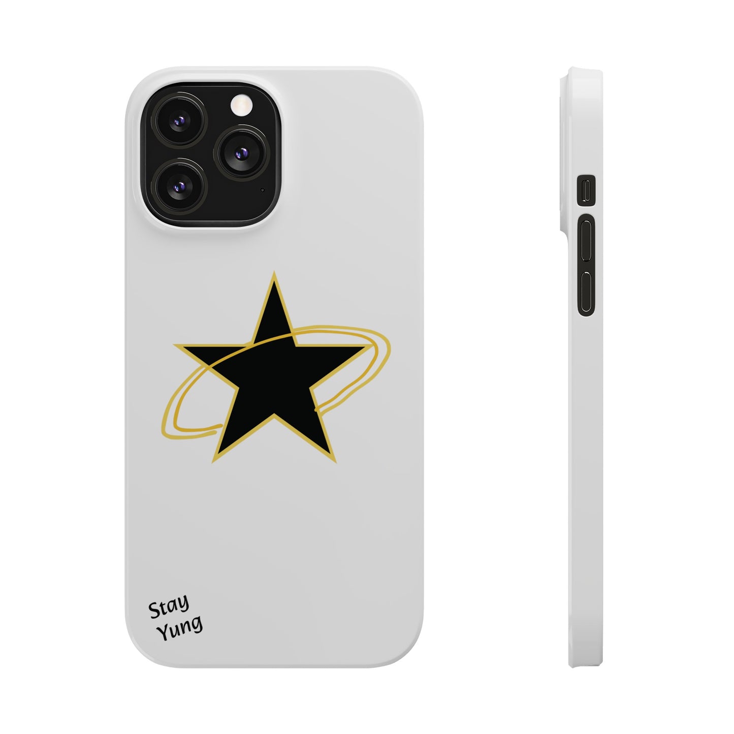 Slim Phone Cases (Yellow Outline)