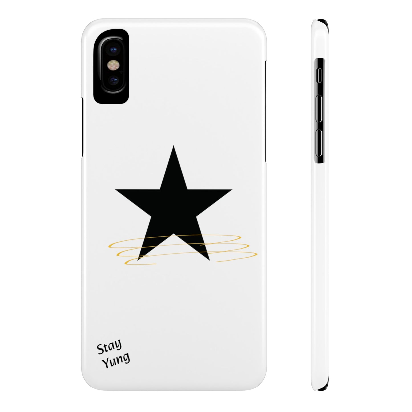 Slim Phone Cases (White Design w/spring)