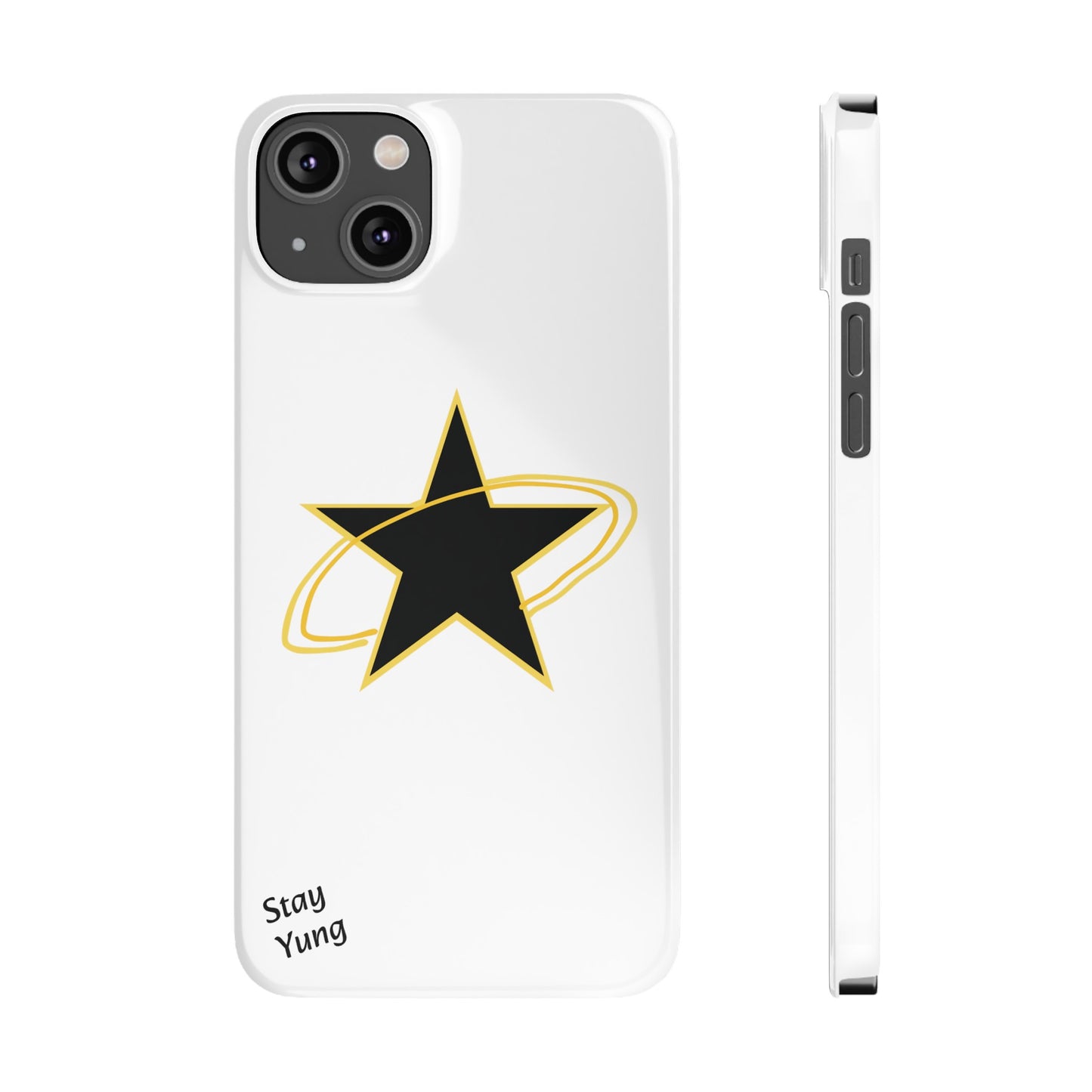 Slim Phone Cases (Yellow Outline)