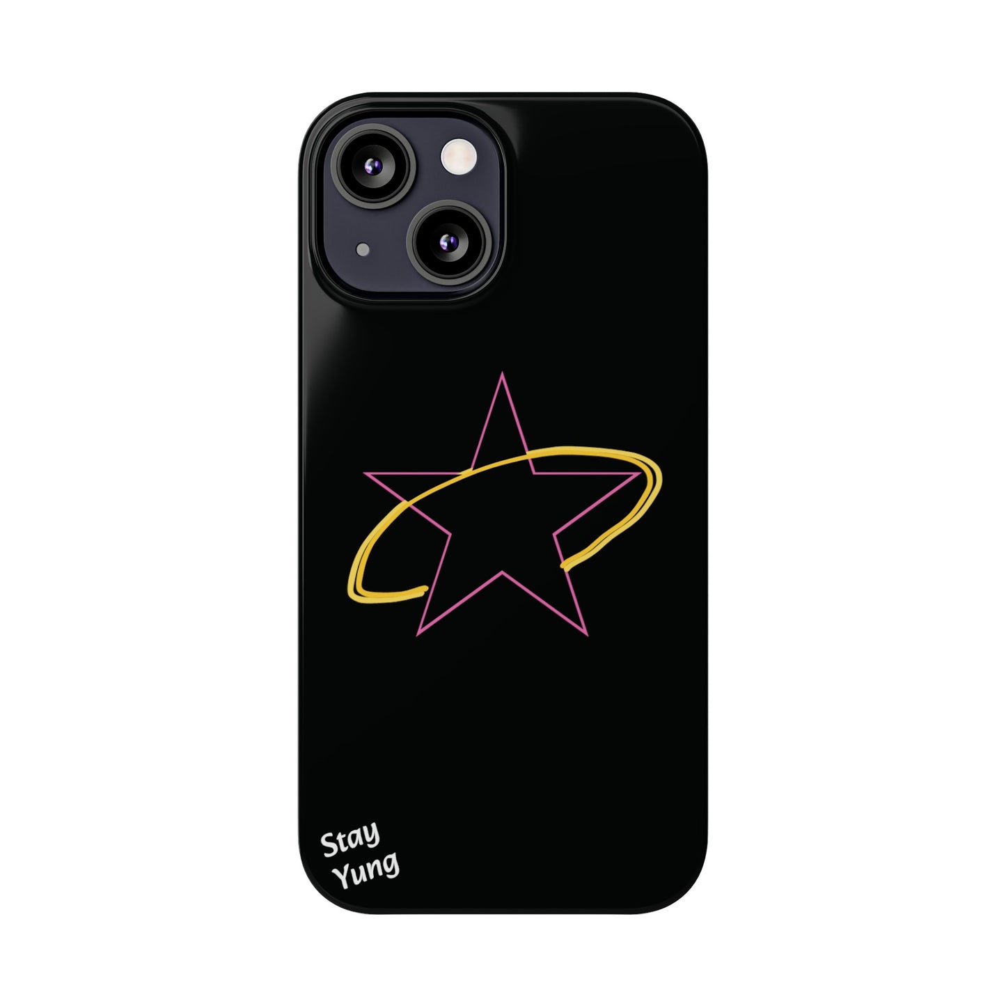 Slim Phone Cases (Pink Outline)