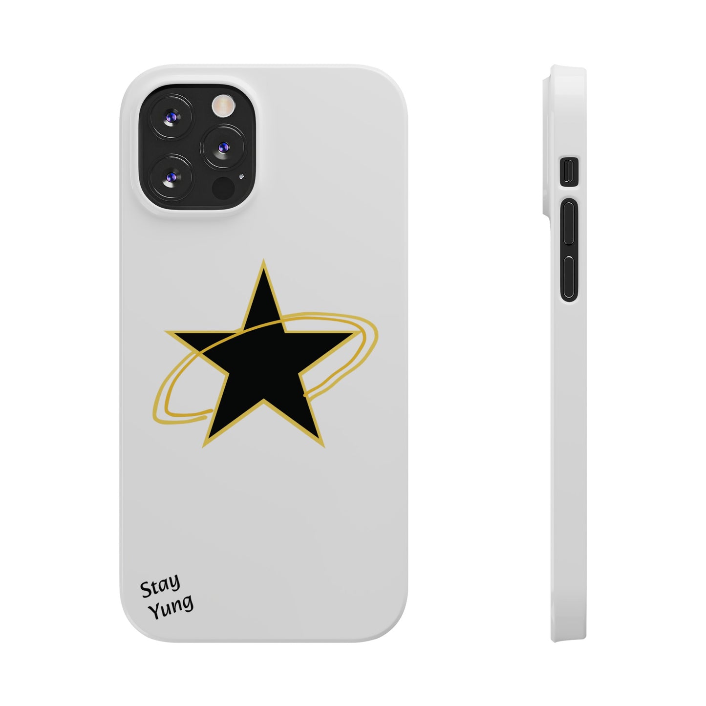 Slim Phone Cases (Yellow Outline)