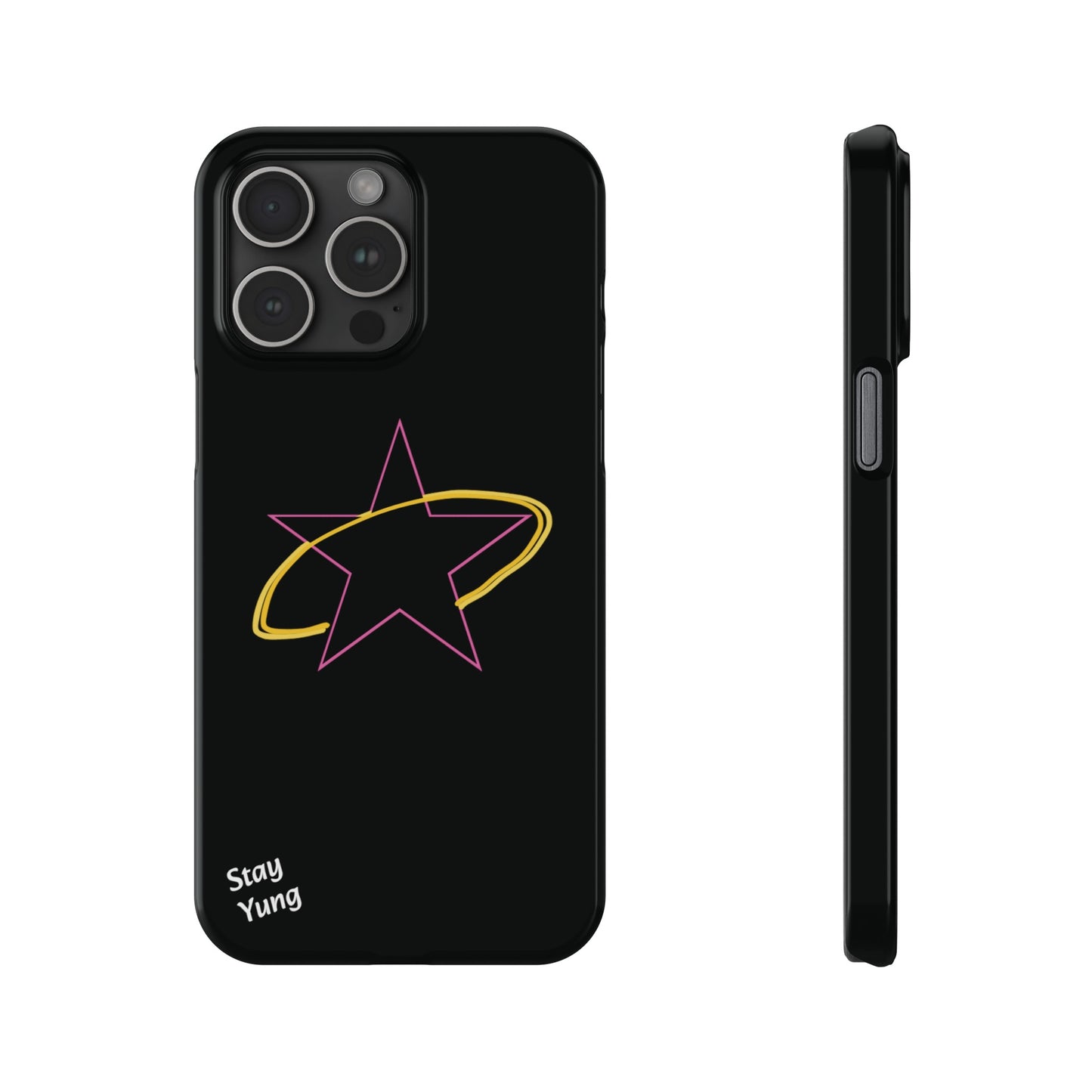 Slim Phone Cases (Pink Outline)