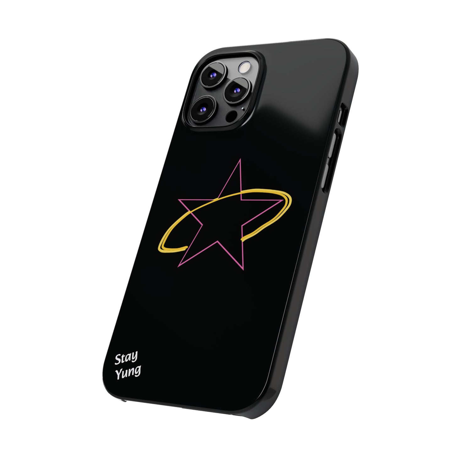 Slim Phone Cases (Pink Outline)