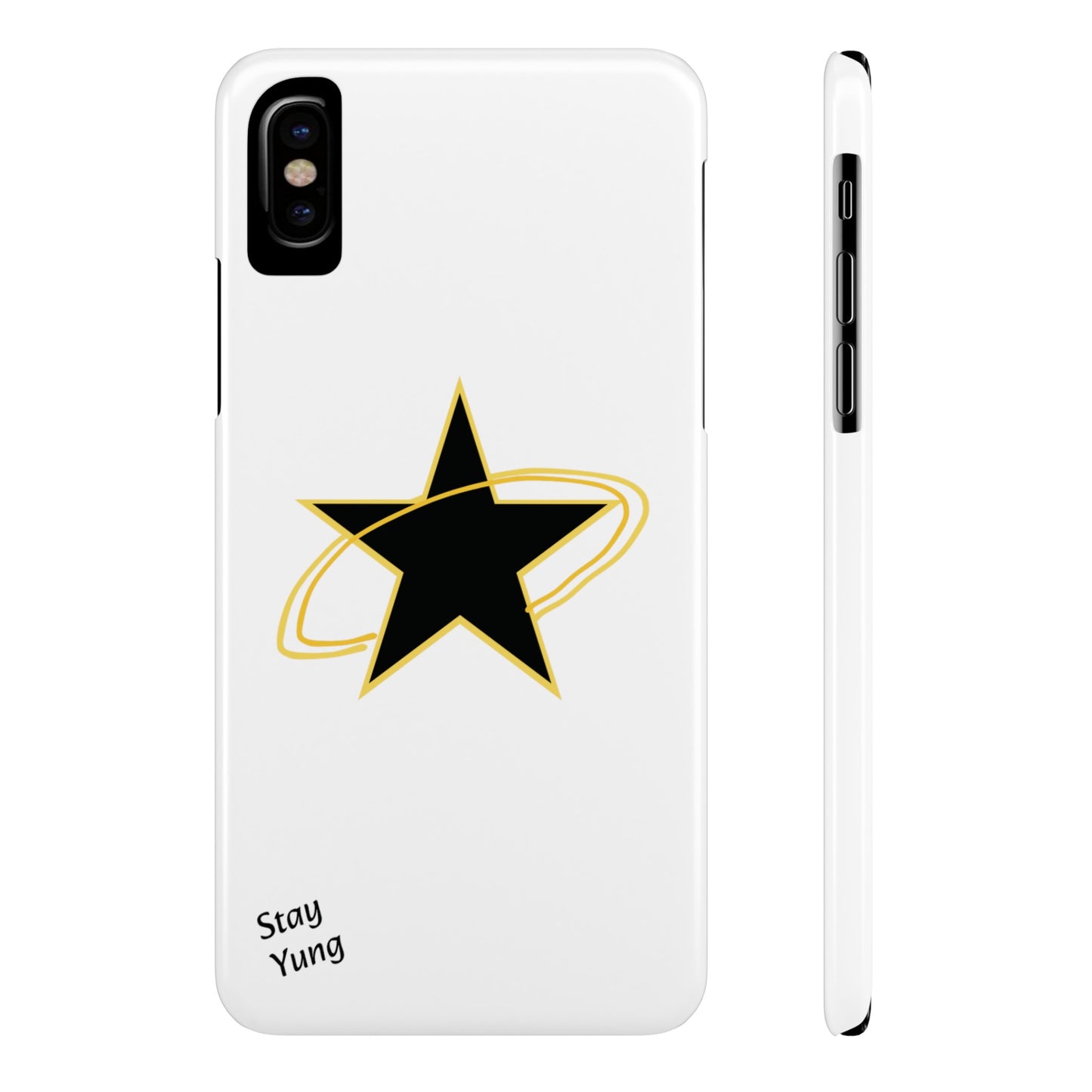 Slim Phone Cases (Yellow Outline)