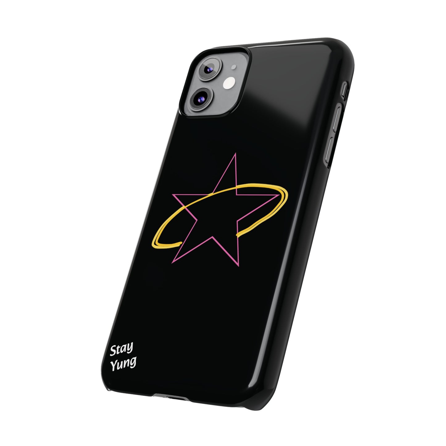 Slim Phone Cases (Pink Outline)