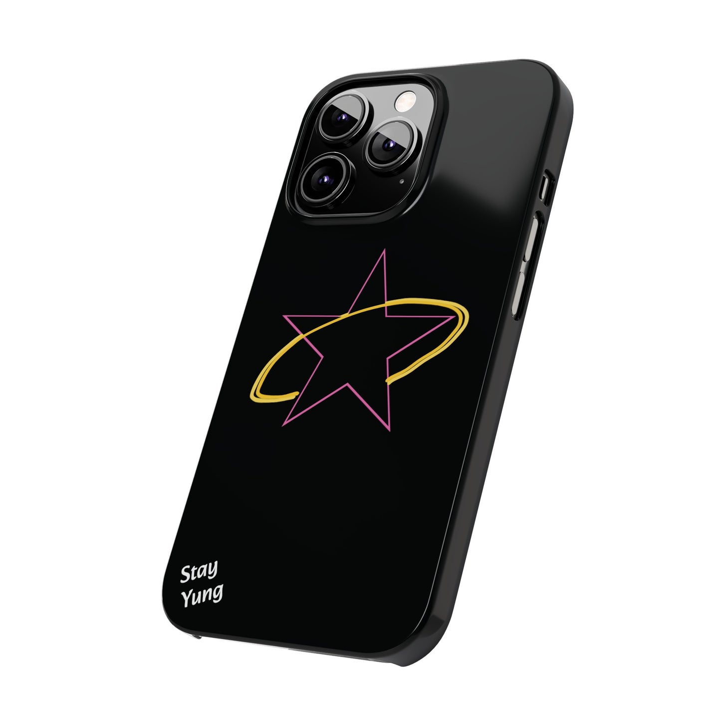 Slim Phone Cases (Pink Outline)