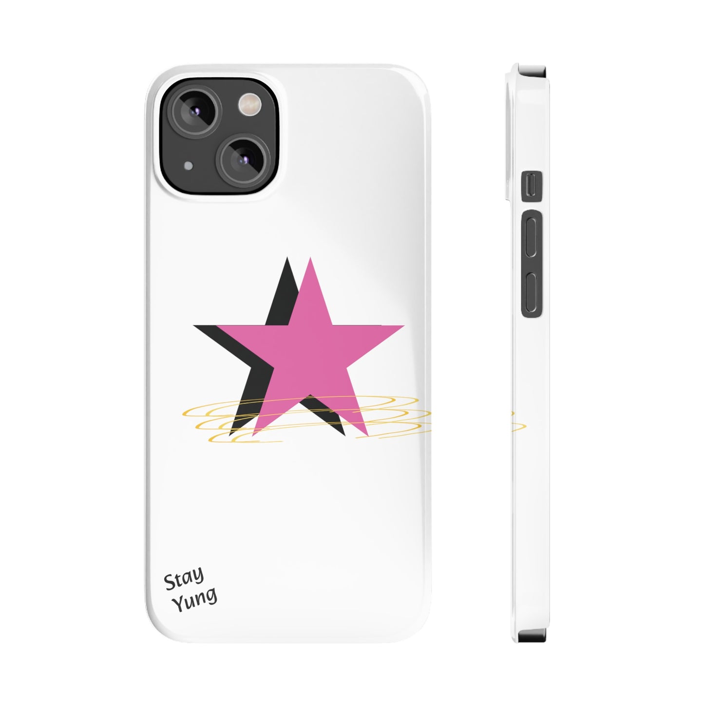 Slim Phone Cases (White Design w/shadow)