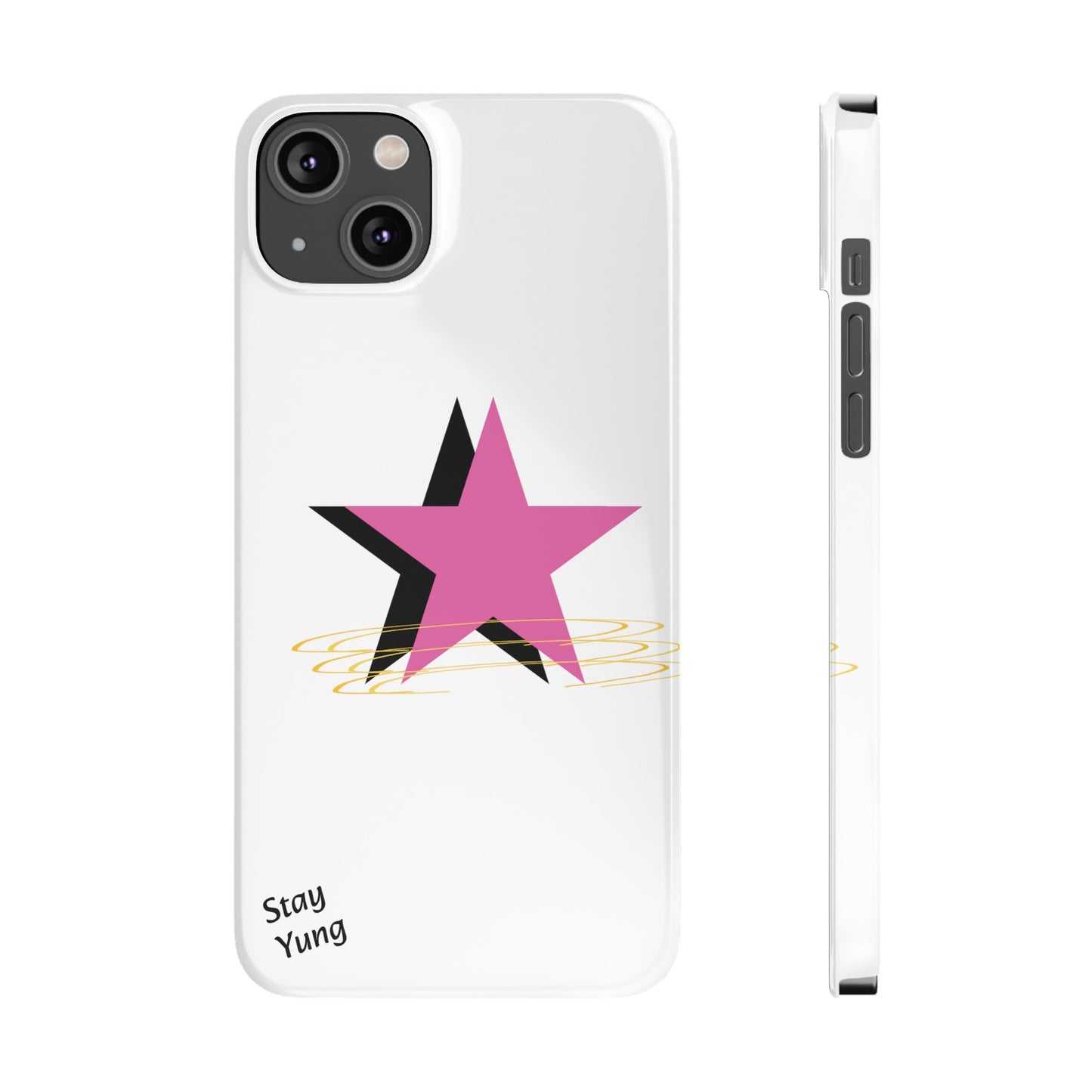 Slim Phone Cases (White Design w/shadow)