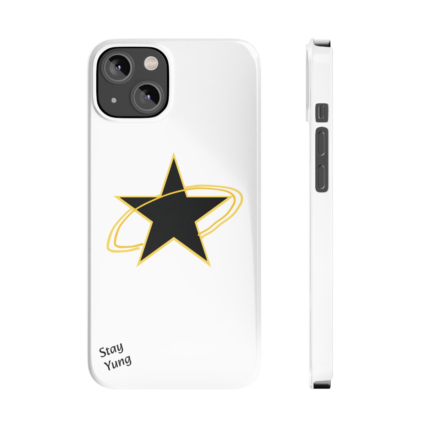 Slim Phone Cases (Yellow Outline)