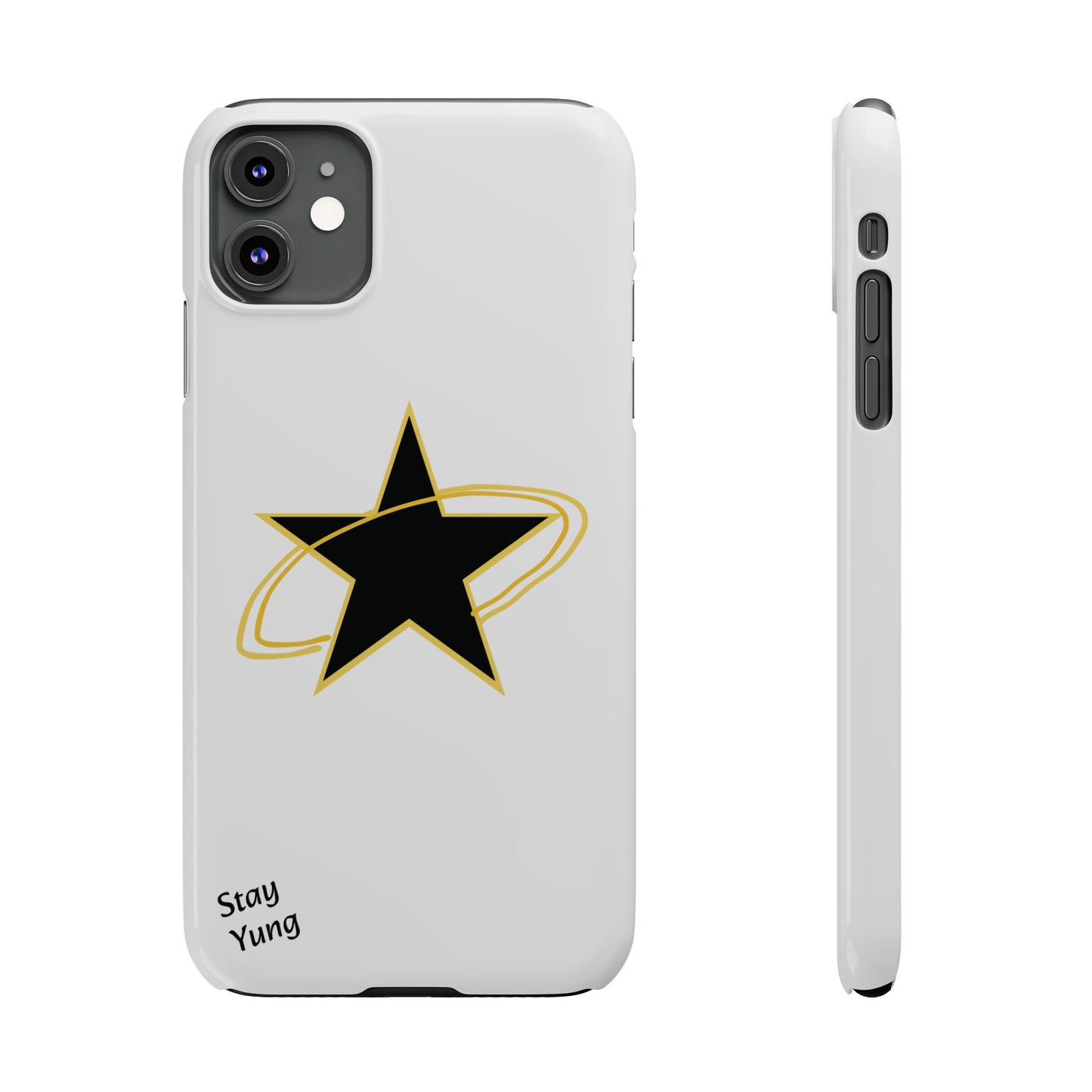 Slim Phone Cases (Yellow Outline)